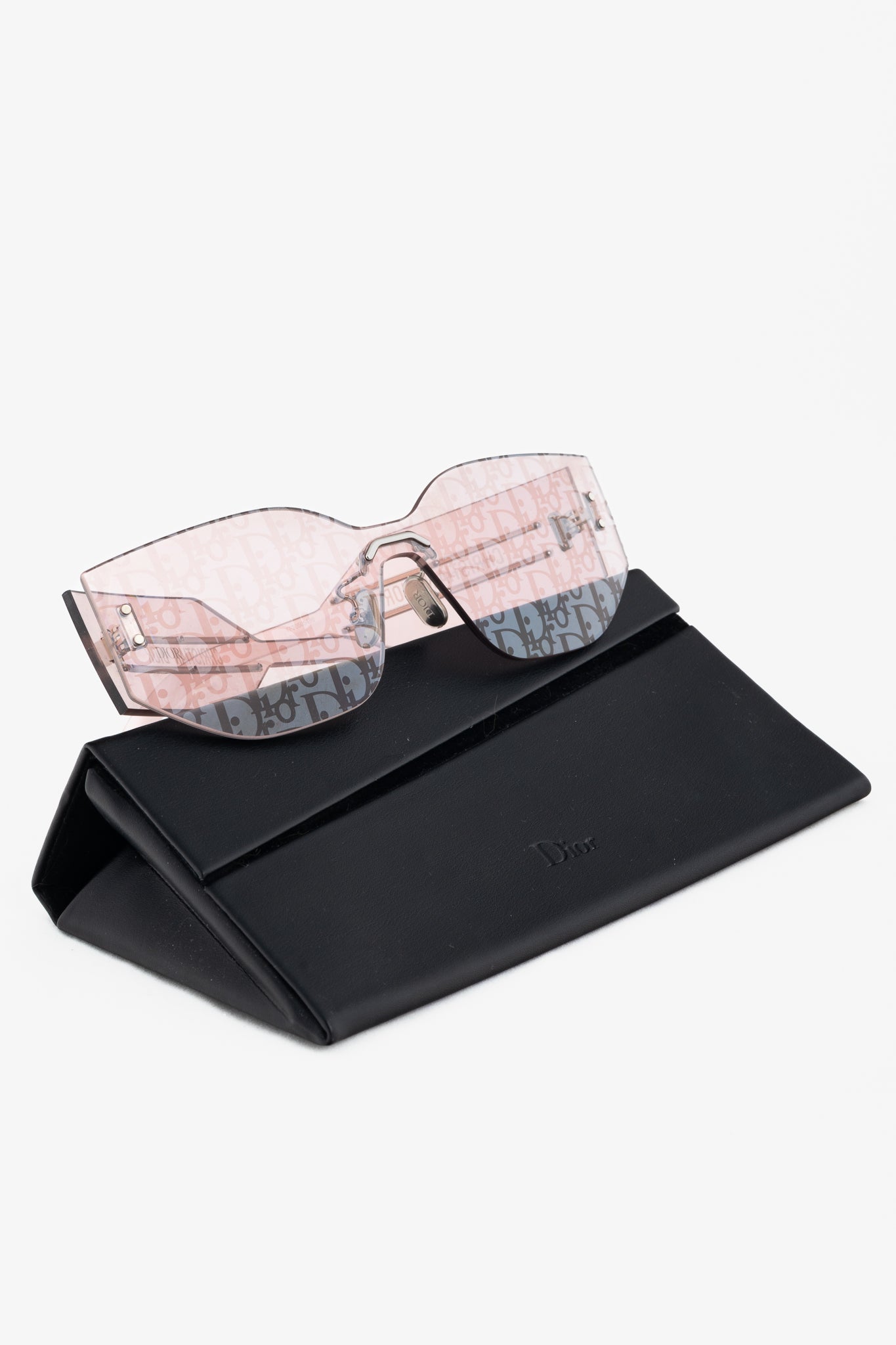Christian Dior DiorClub M6U Pink Monogram Shield Sunglasses