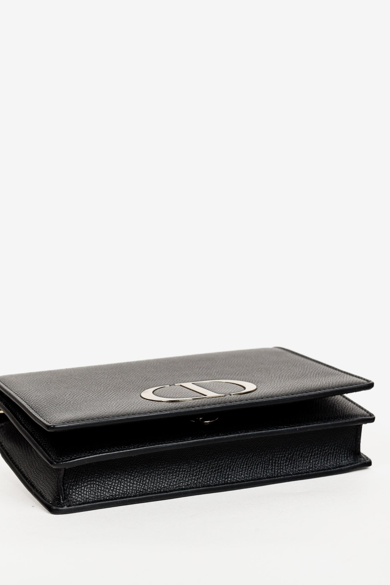 Christian Dior 30 Montaigne Black Leather 2-in-1 Pouch