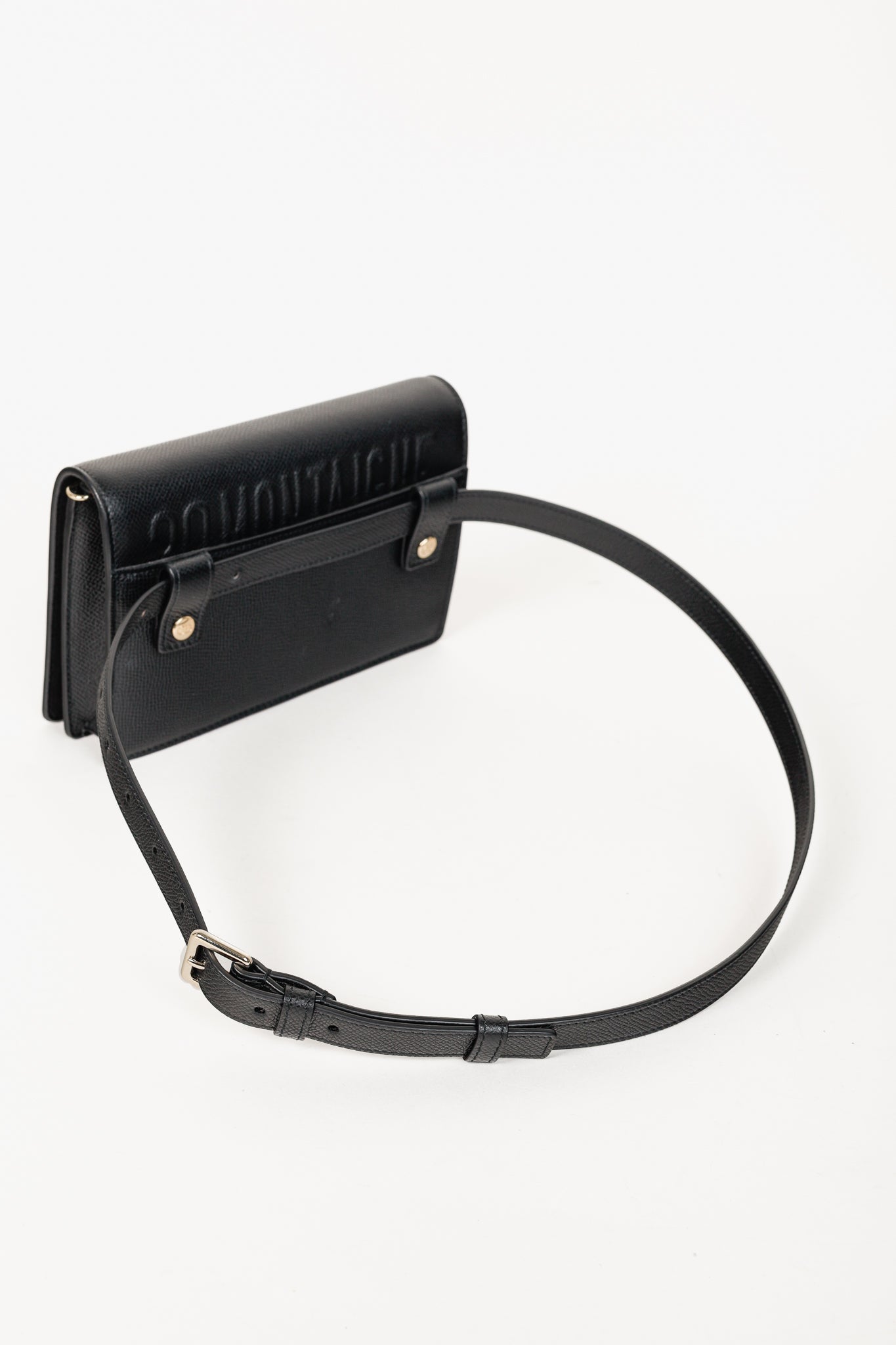 Christian Dior 30 Montaigne Black Leather 2-in-1 Pouch