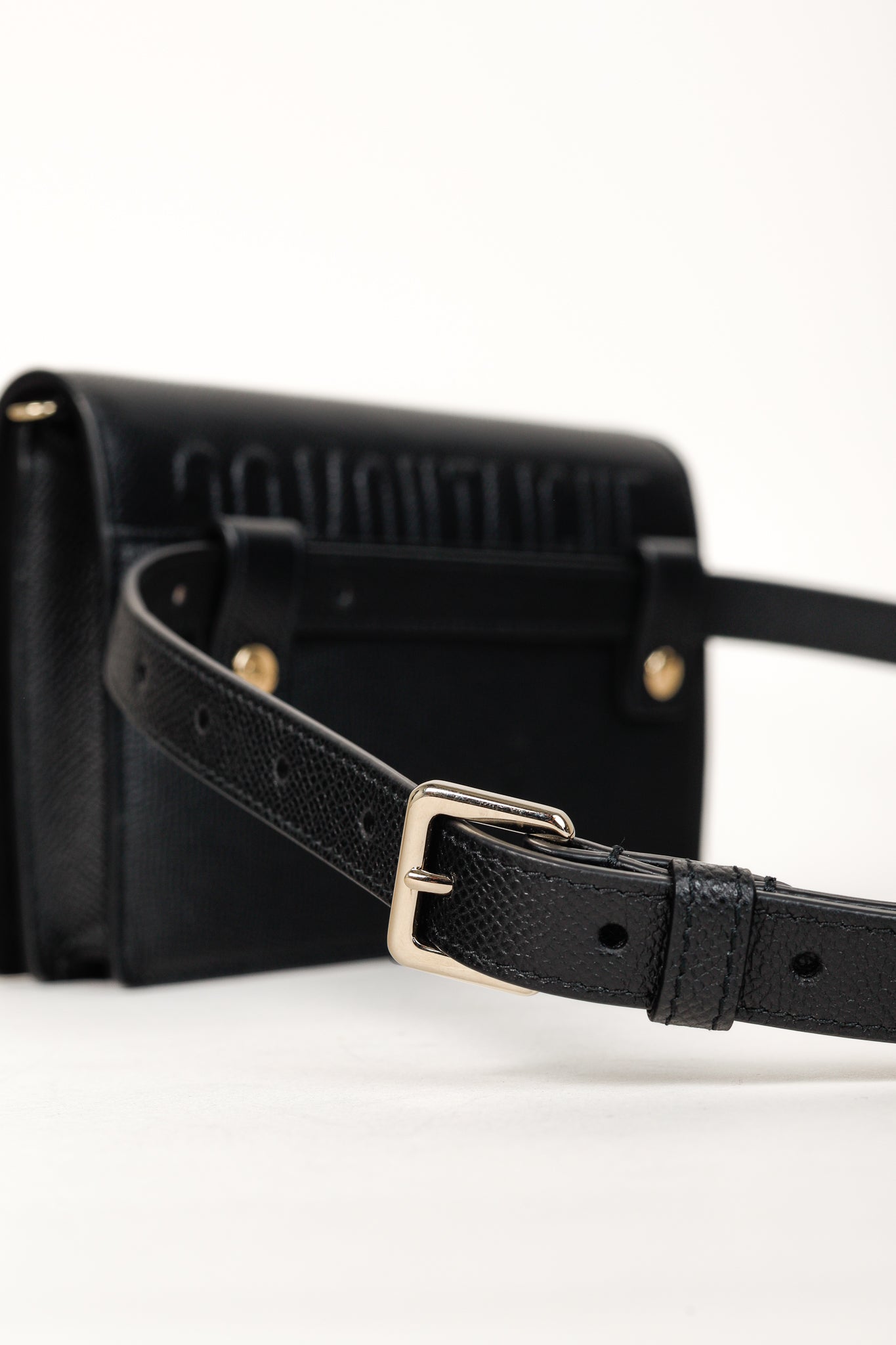 Christian Dior 30 Montaigne Black Leather 2-in-1 Pouch