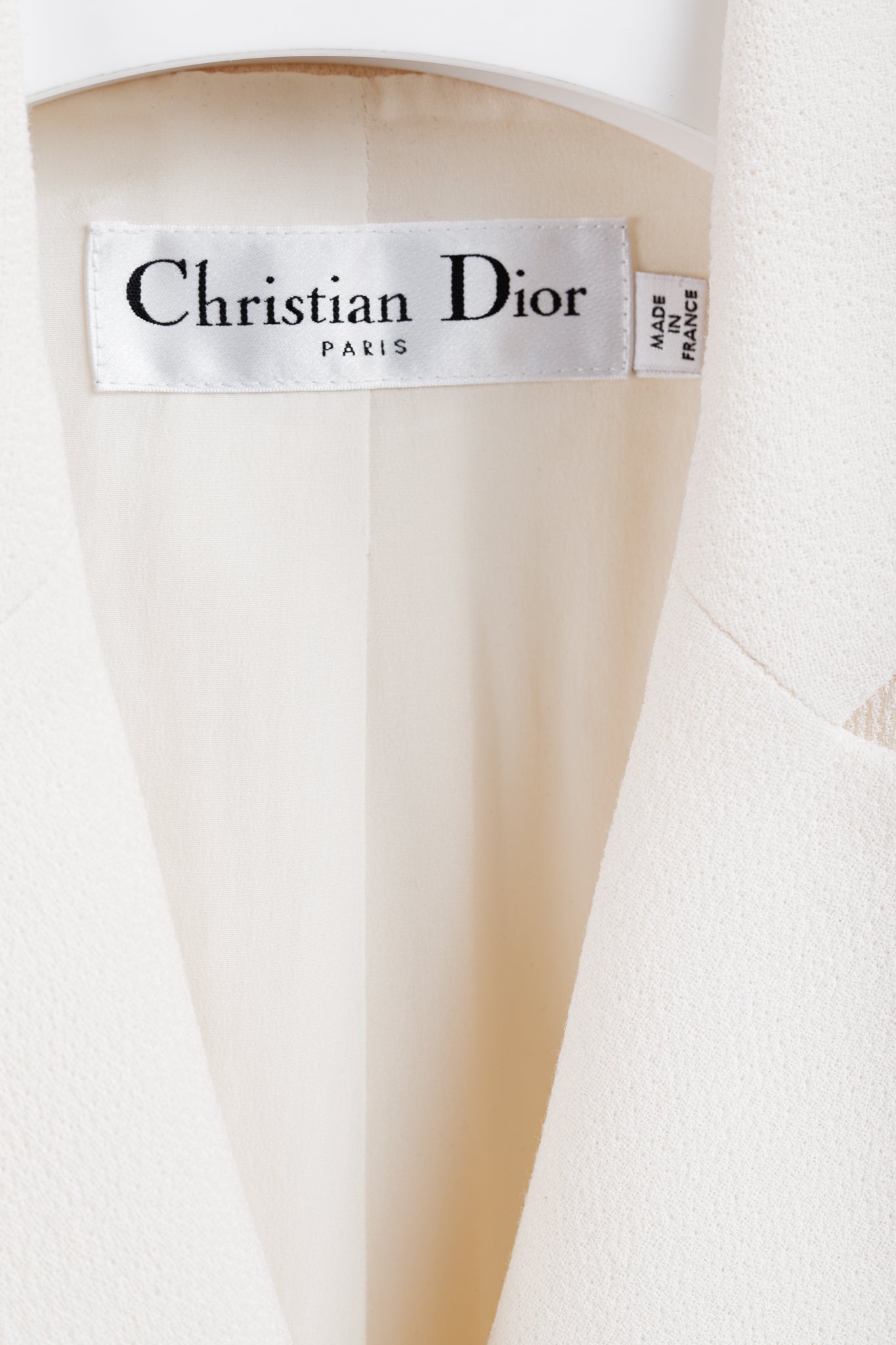 Christian Dior Tailored Wool and Silk Cream Pleated Tunic Vest