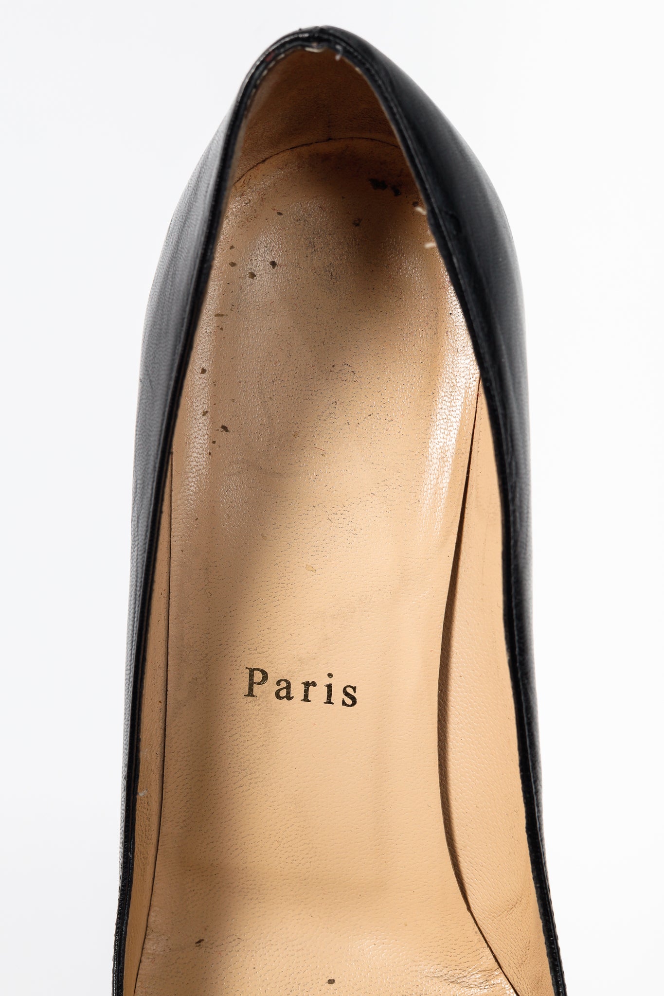 Christian Louboutin Simple Black Leather Pumps
