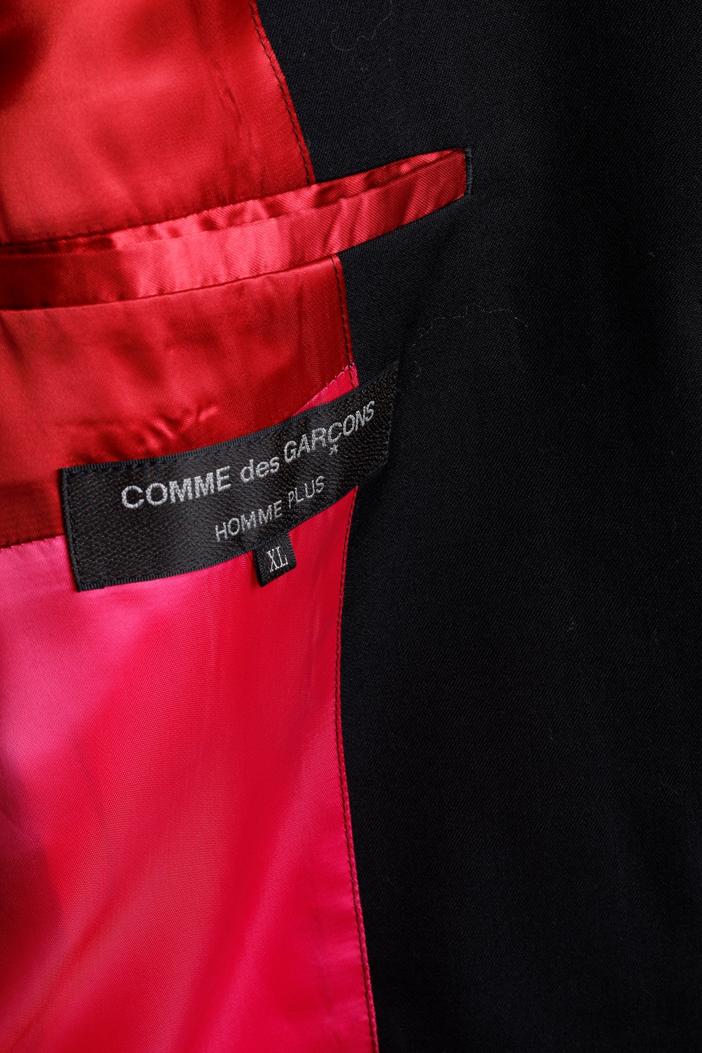 Comme Des Garcons Homme Plus 2017 Black Blazer Multi-Colour Lining