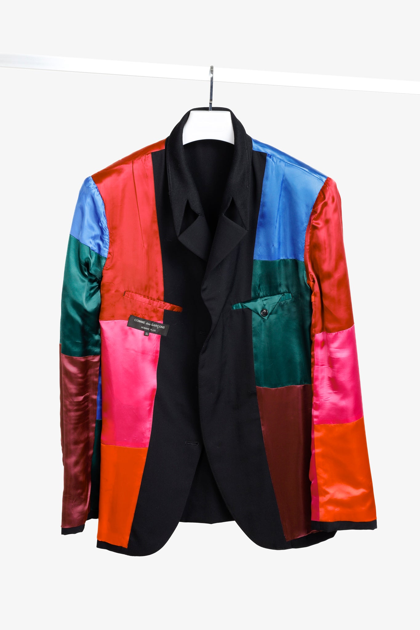 Comme Des Garcons Homme Plus 2017 Black Blazer Multi-Colour Lining