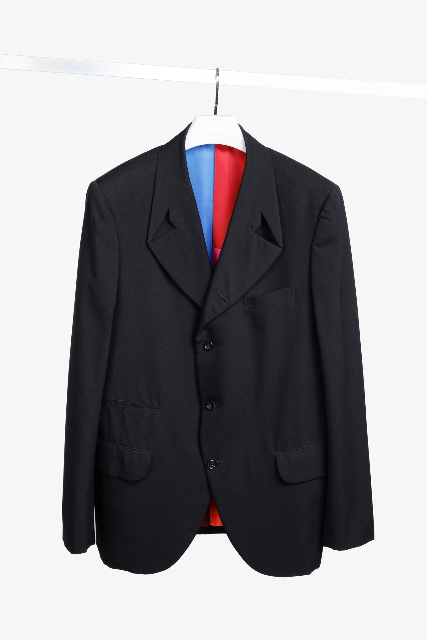 Comme Des Garcons Homme Plus 2017 Black Blazer Multi-Colour Lining