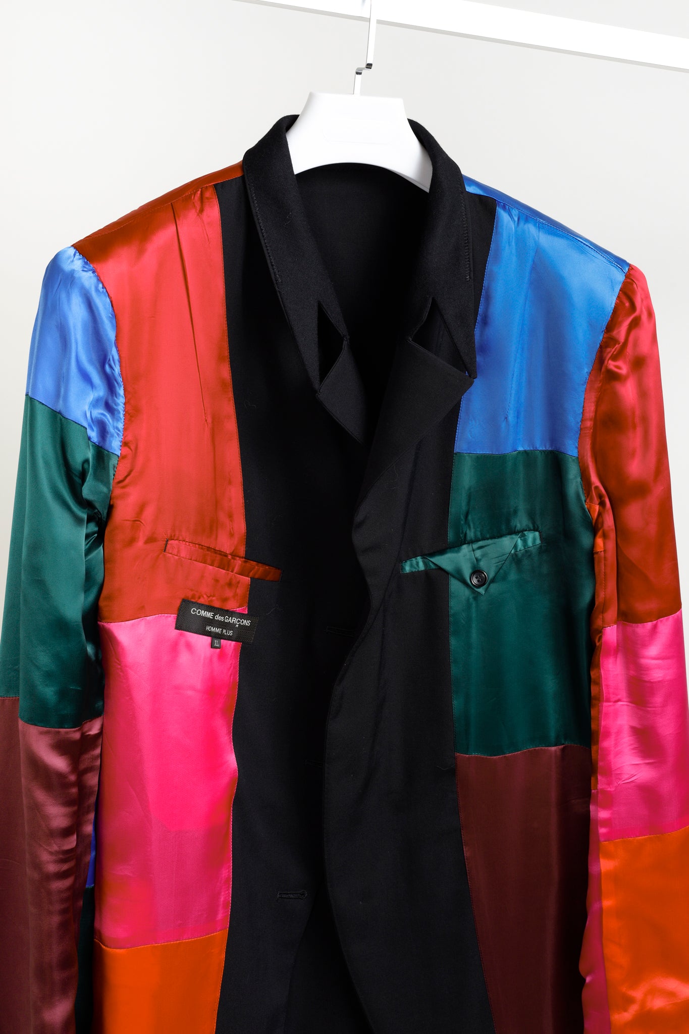 Comme Des Garcons Homme Plus 2017 Black Blazer Multi-Colour Lining