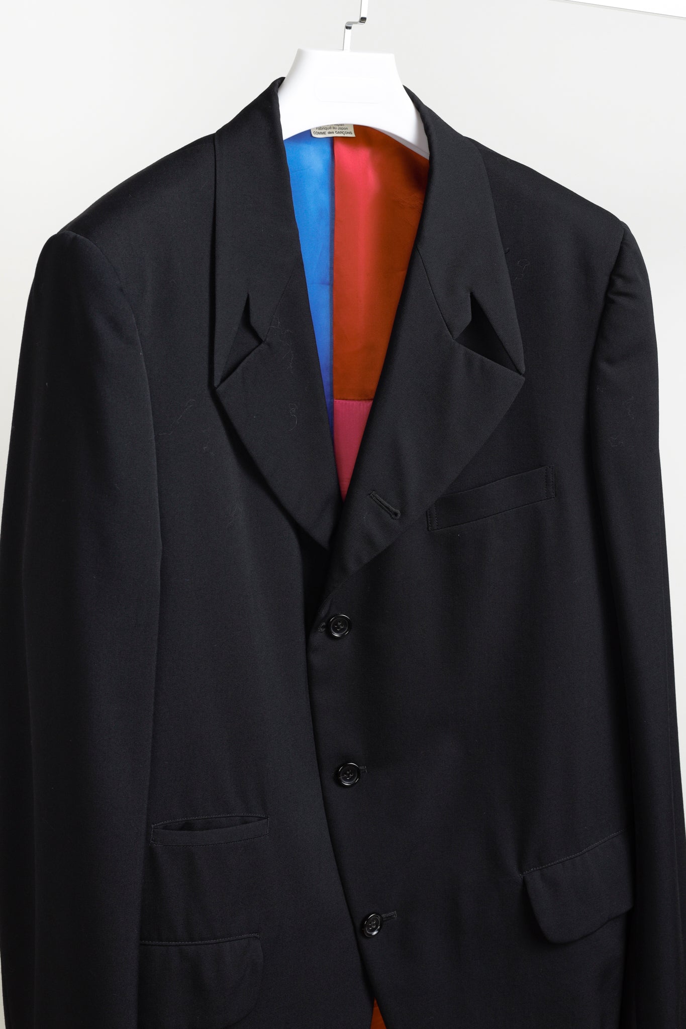Comme Des Garcons Homme Plus 2017 Black Blazer Multi-Colour Lining