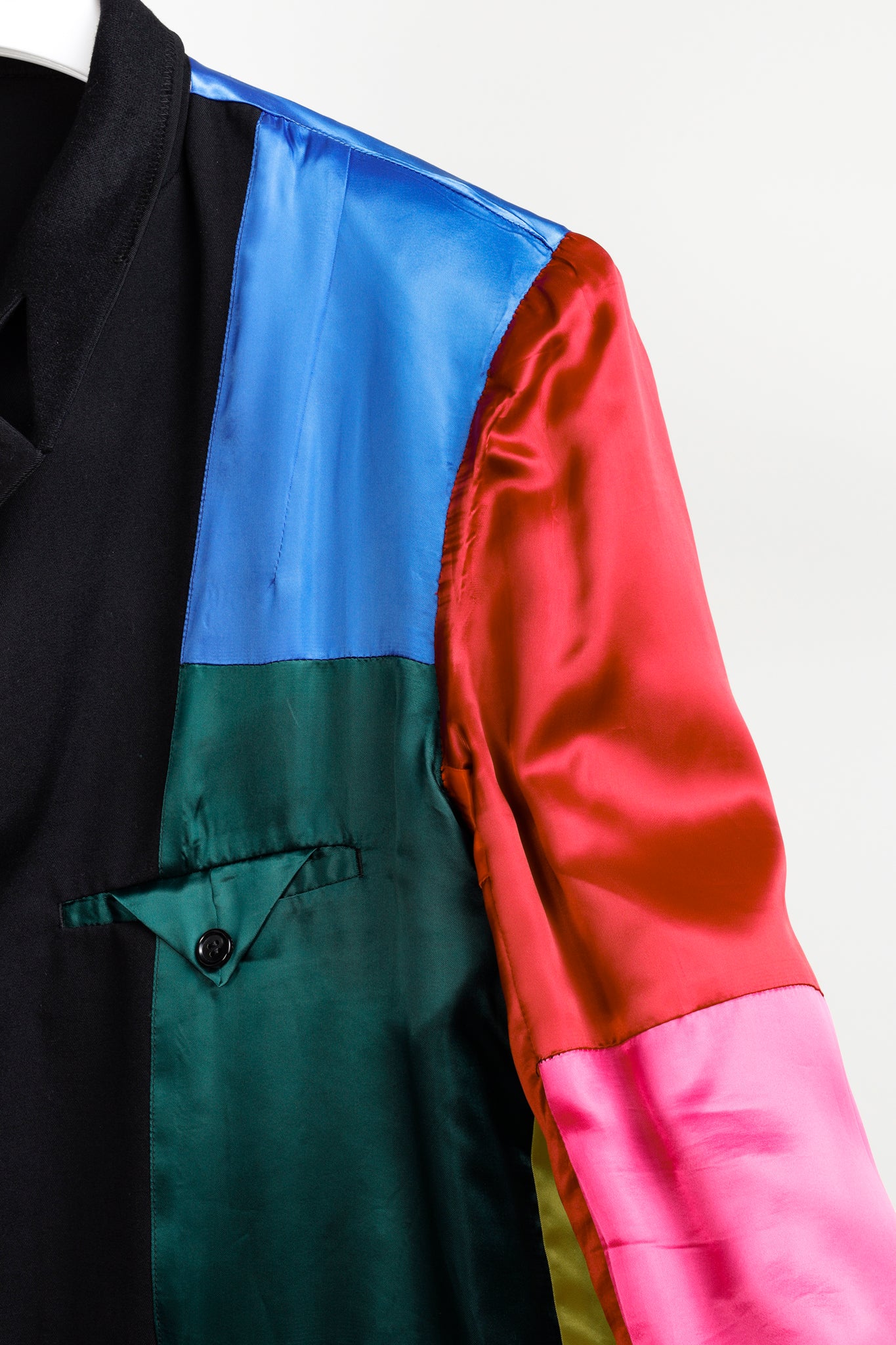 Comme Des Garcons Homme Plus 2017 Black Blazer Multi-Colour Lining