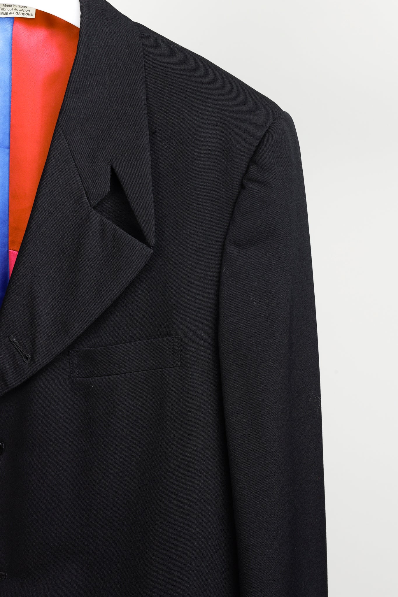 Comme Des Garcons Homme Plus 2017 Black Blazer Multi-Colour Lining