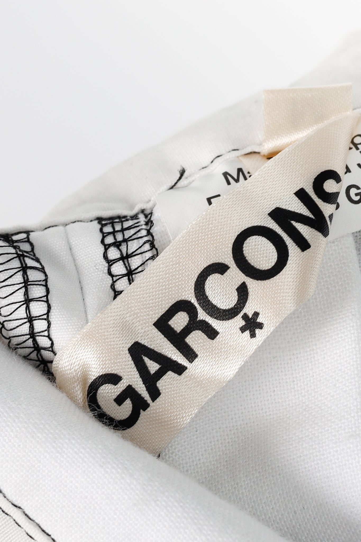 Comme des Garcons SS/22 Black & White Floral Cotton Flared Skirt