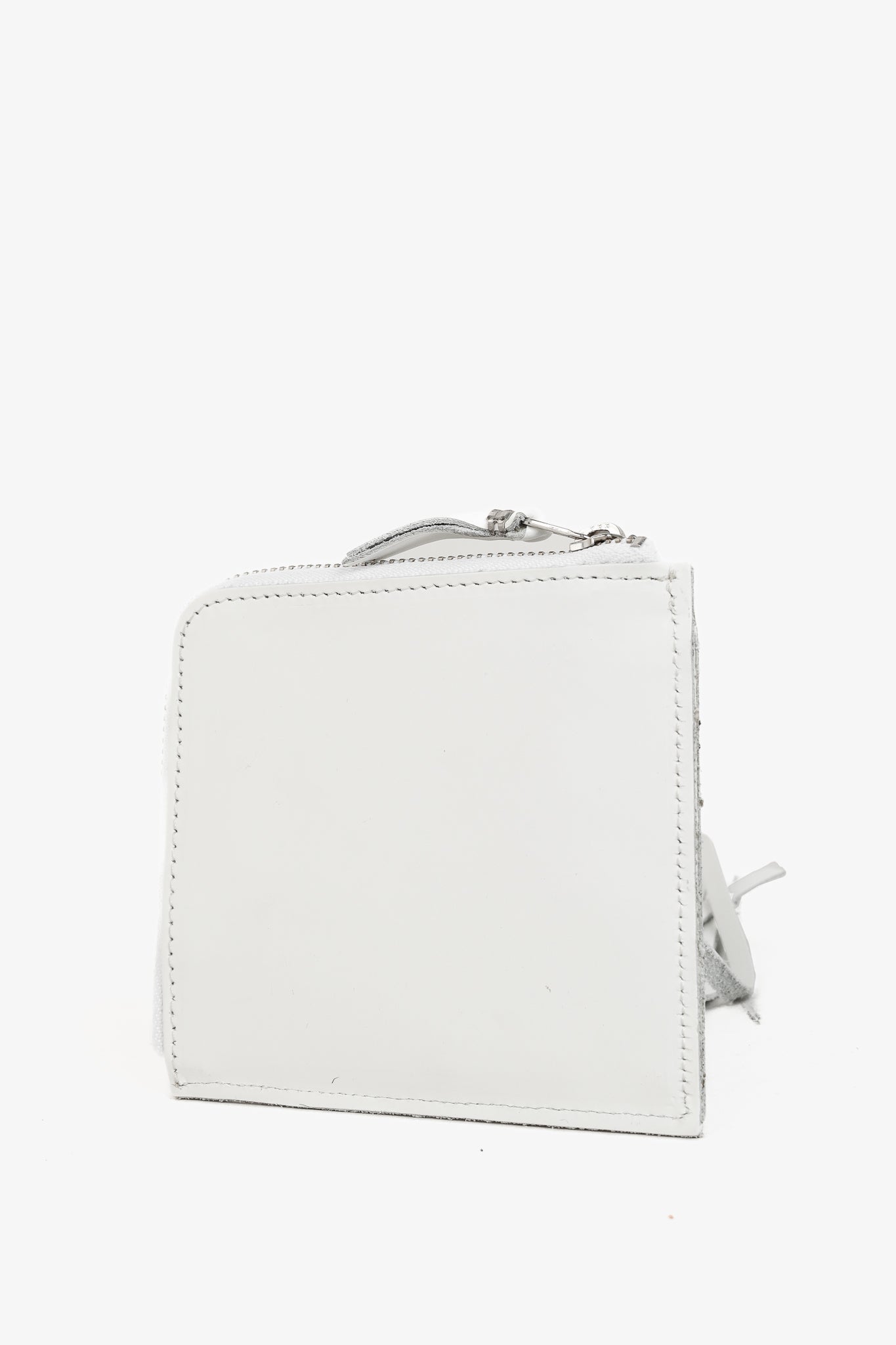Comme des Garcons White Fringe Leather Wallet