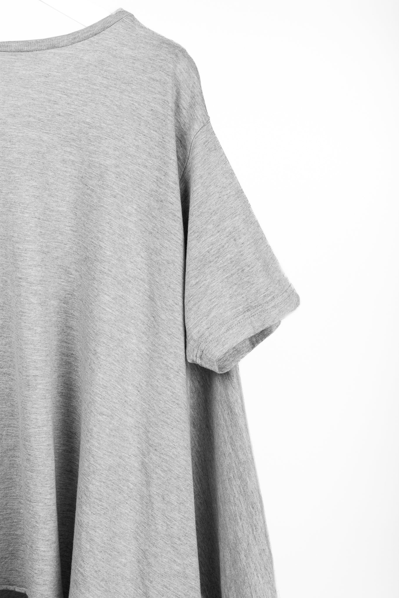 Complex Geometries Grey-Jersey Oversized Short-Sleeve Top
