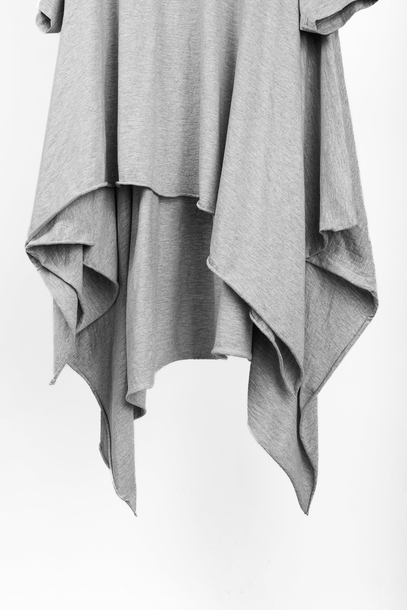 Complex Geometries Grey-Jersey Oversized Short-Sleeve Top