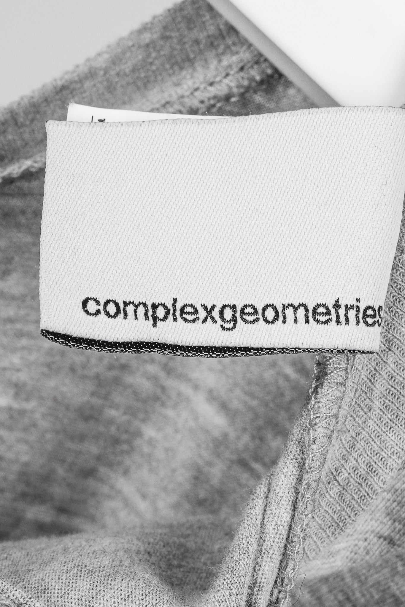 Complex Geometries Grey-Jersey Oversized Short-Sleeve Top