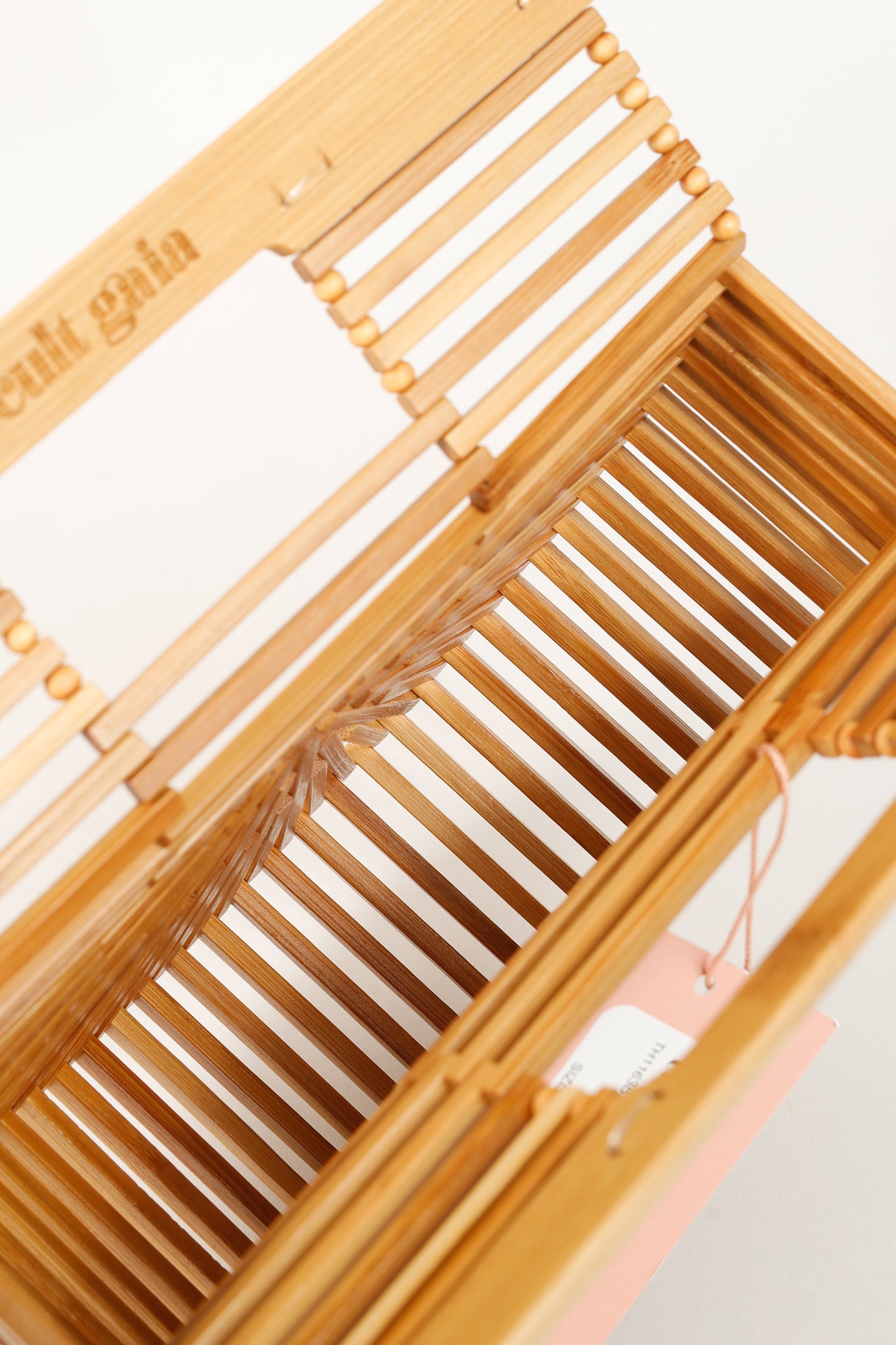 Cult Gaia Gaias Mini Ark Natural Tone Bamboo Structural Handbag