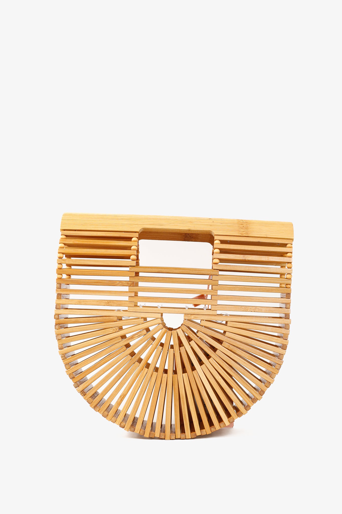 Cult Gaia Gaias Mini Ark Natural Tone Bamboo Structural Handbag