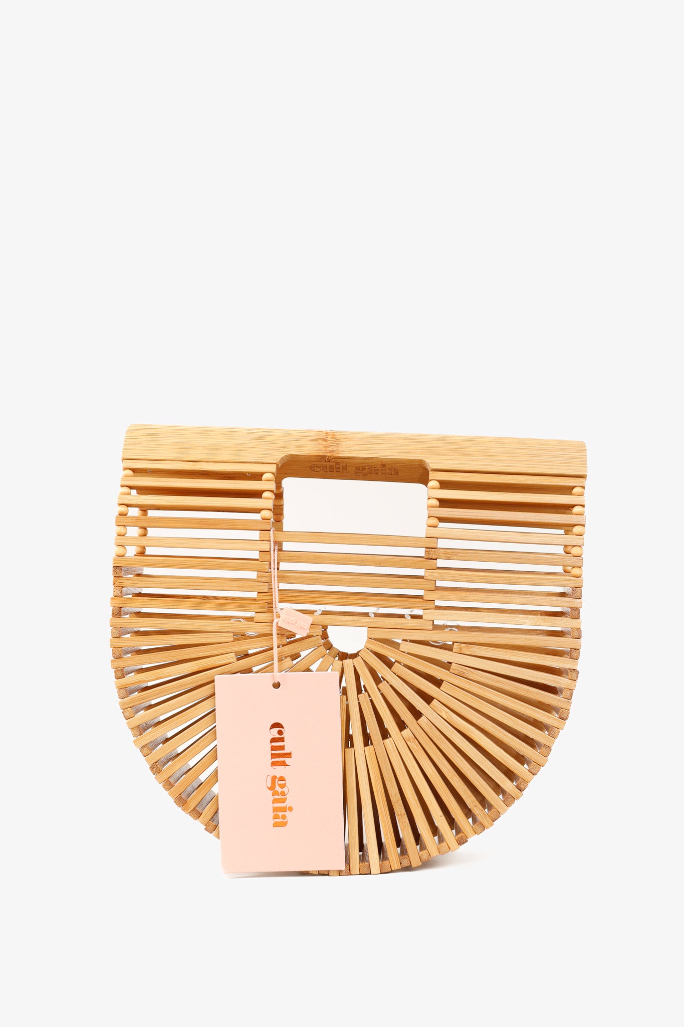 Cult Gaia Gaias Mini Ark Natural Tone Bamboo Structural Handbag