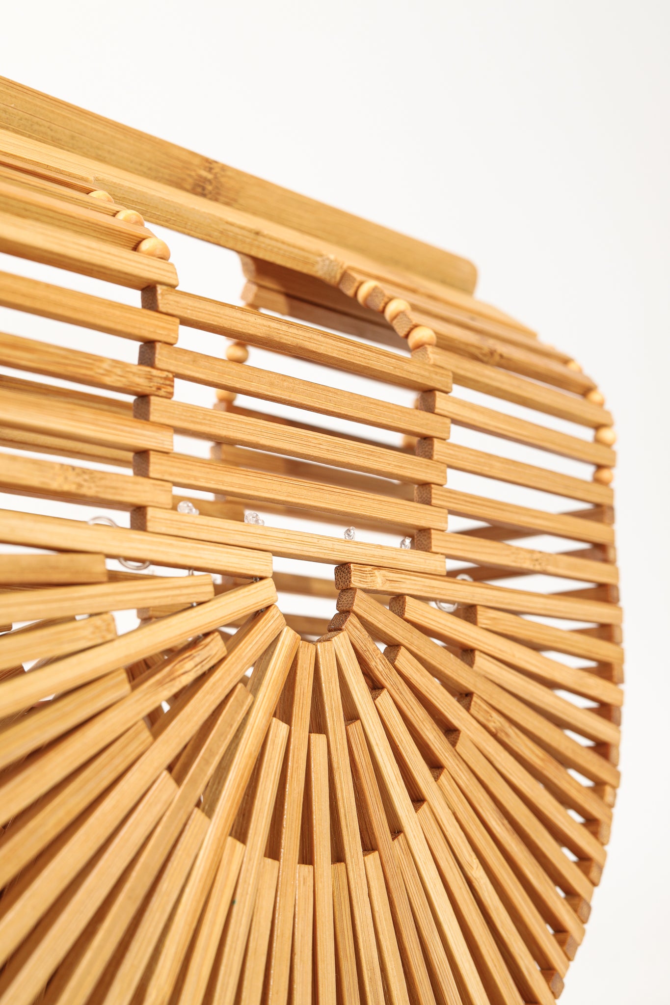 Cult Gaia Gaias Mini Ark Natural Tone Bamboo Structural Handbag