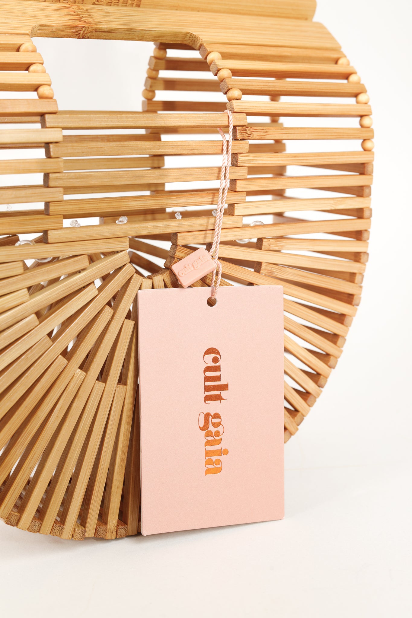 Cult Gaia Gaias Mini Ark Natural Tone Bamboo Structural Handbag