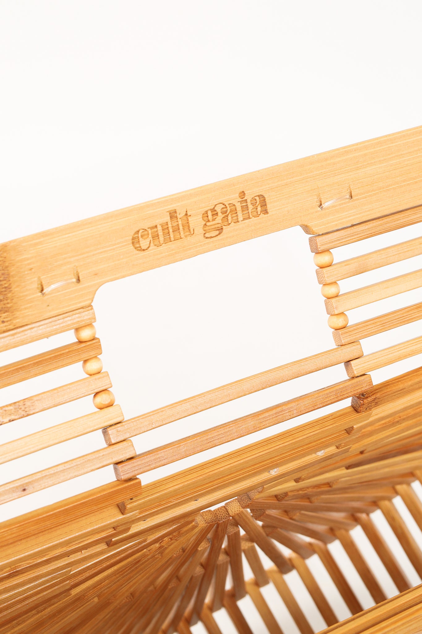 Cult Gaia Gaias Mini Ark Natural Tone Bamboo Structural Handbag