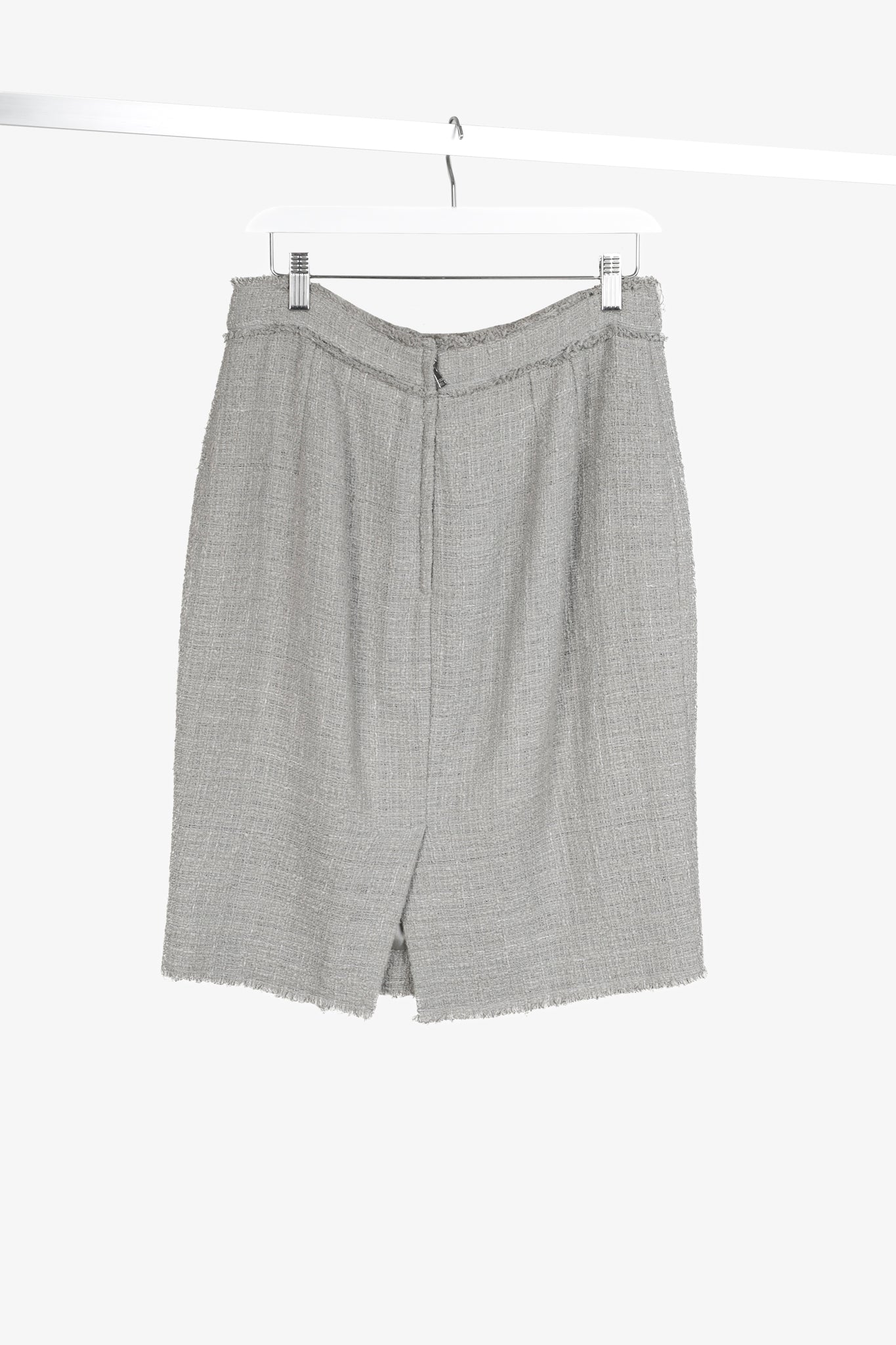 Dolce & Gabbana Grey Tweed Pencil Skirt