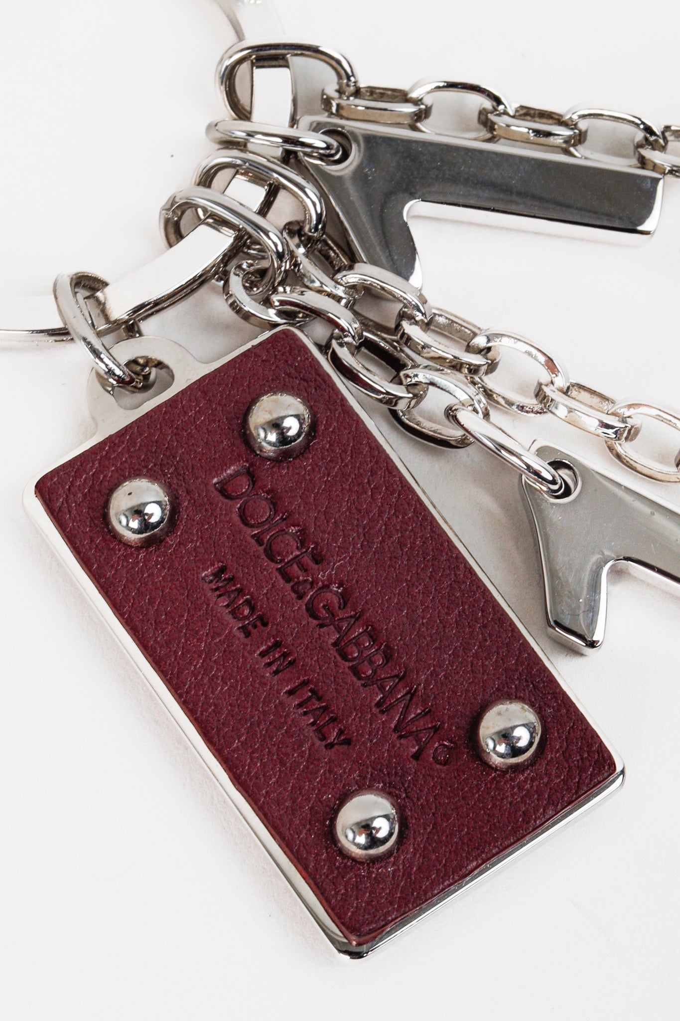 Dolce & Gabbana Number Silver Bag Charm Key Ring