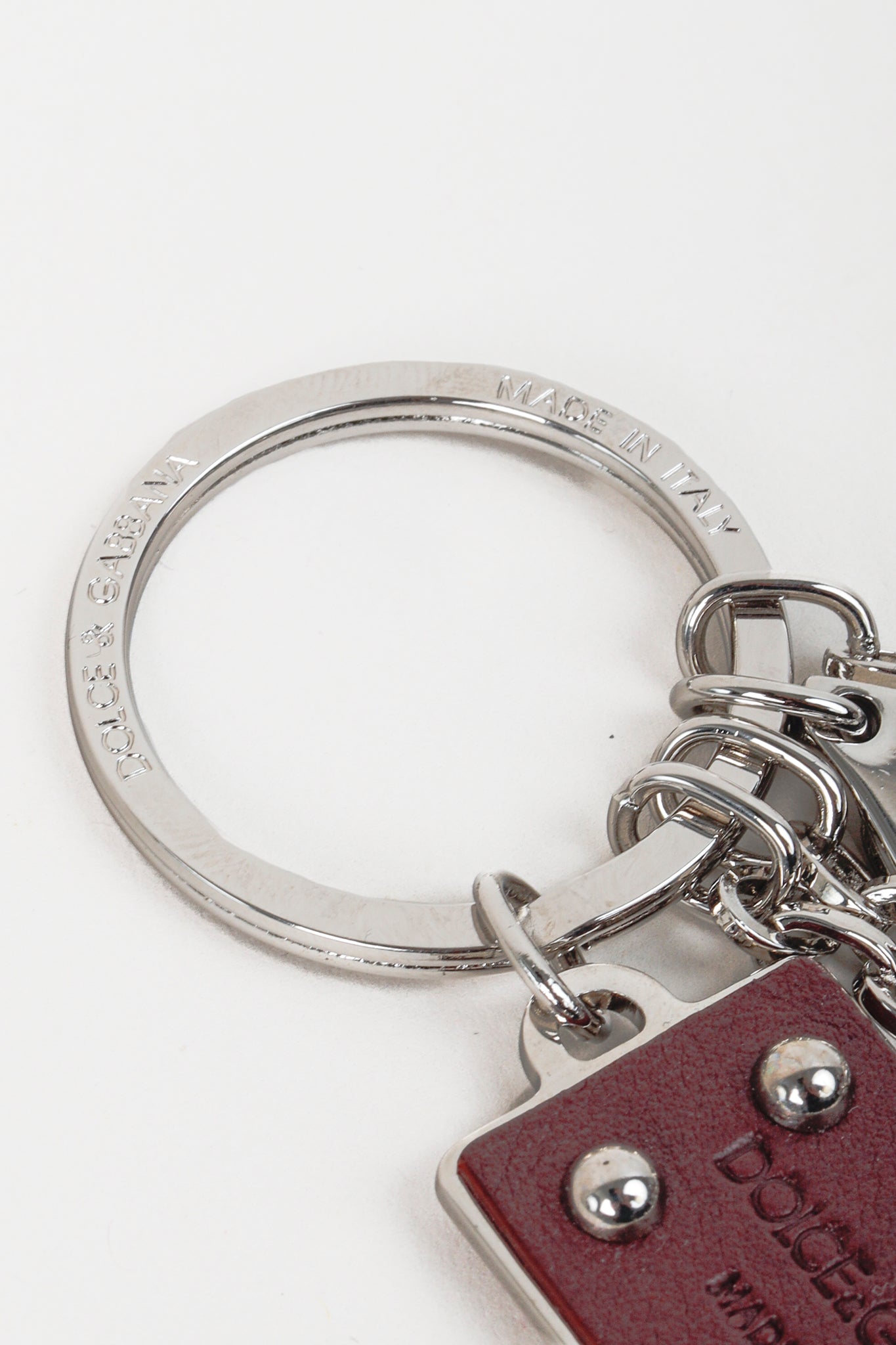 Dolce & Gabbana Number Silver Bag Charm Key Ring