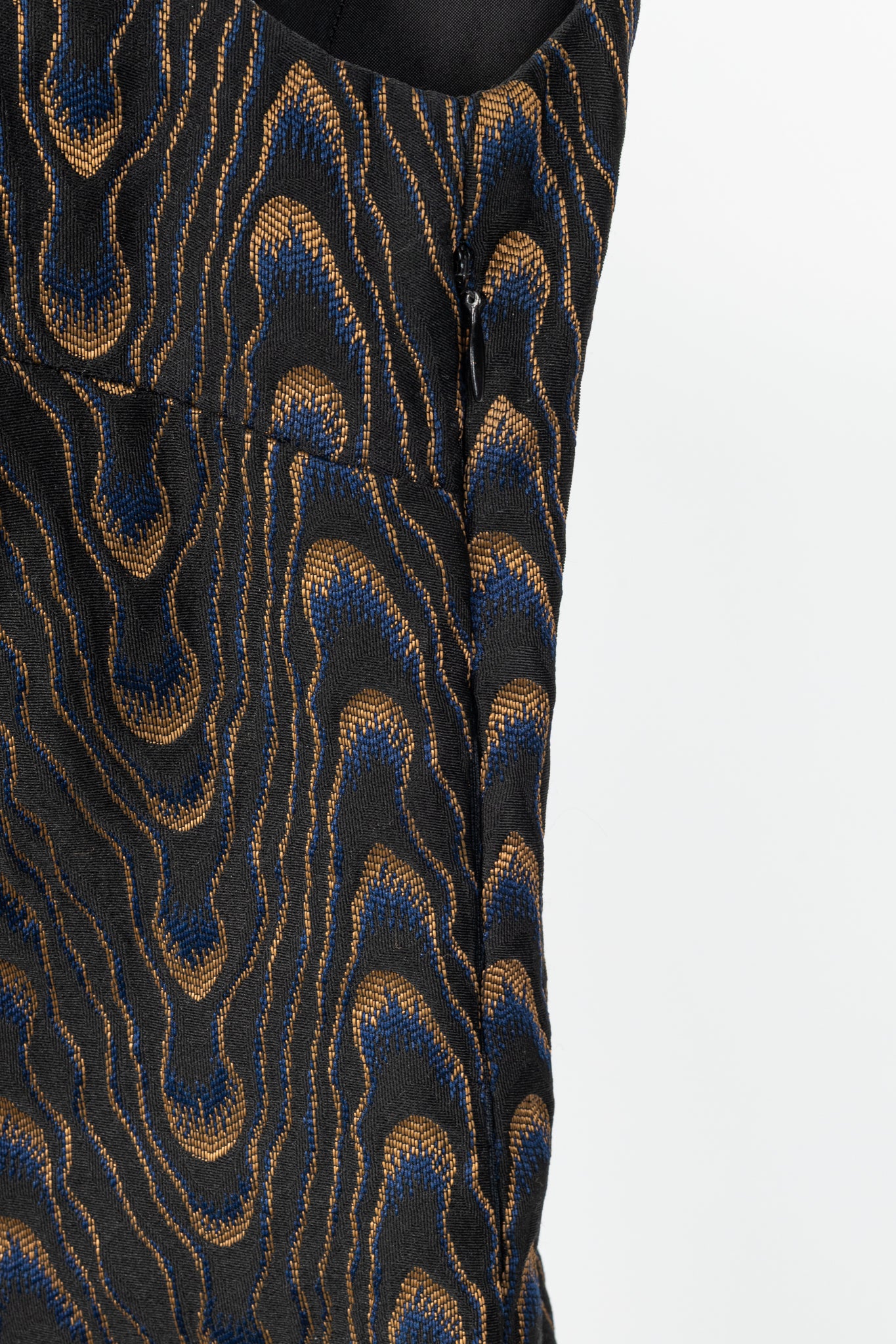 Dries Van Noten AW16 Black Abstract-Jacquard Sleeveless Dress
