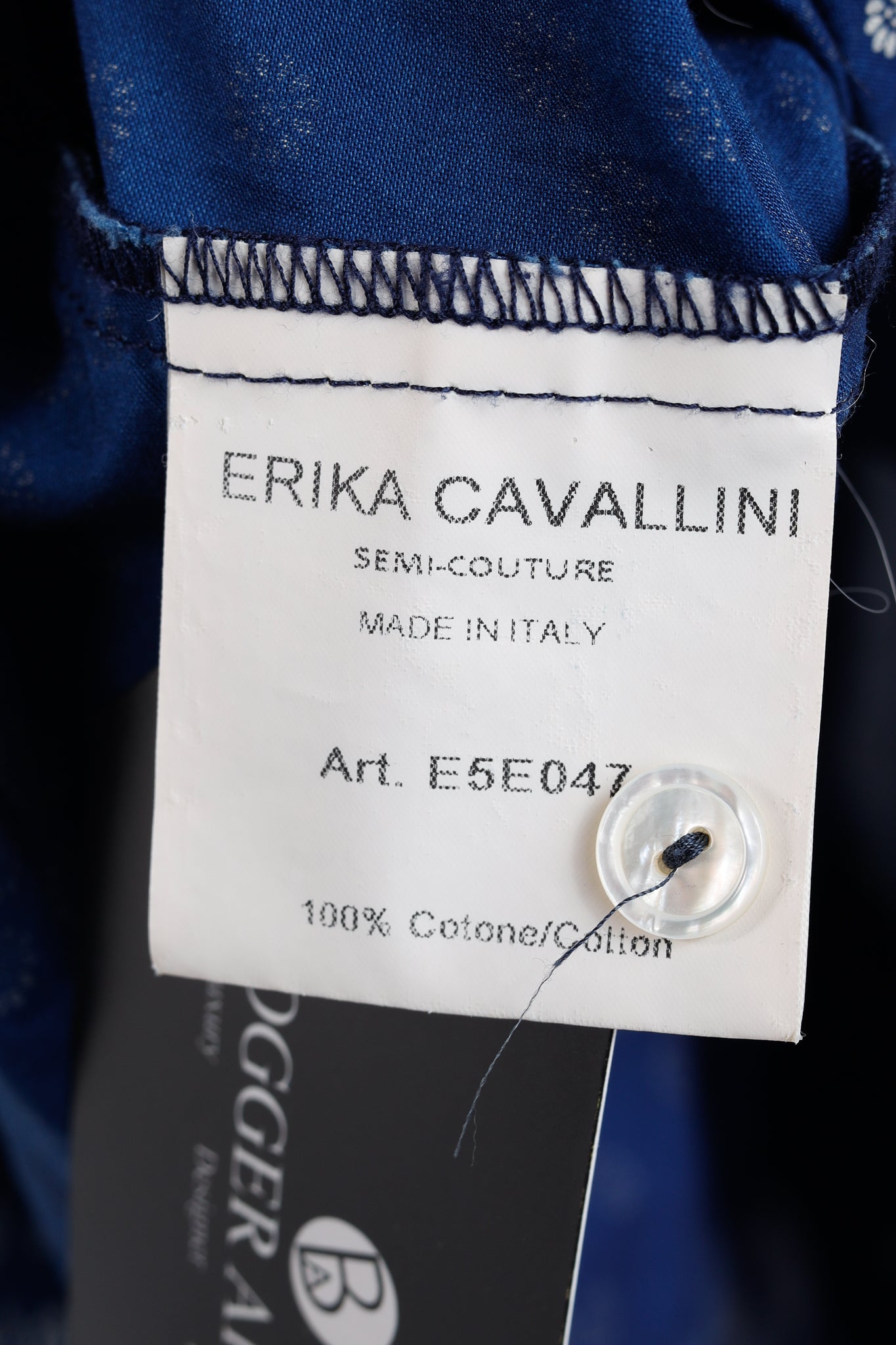 Erika Cavallini SS/15 Blue Daisy-Floral Cotton Belted Shirt Dress