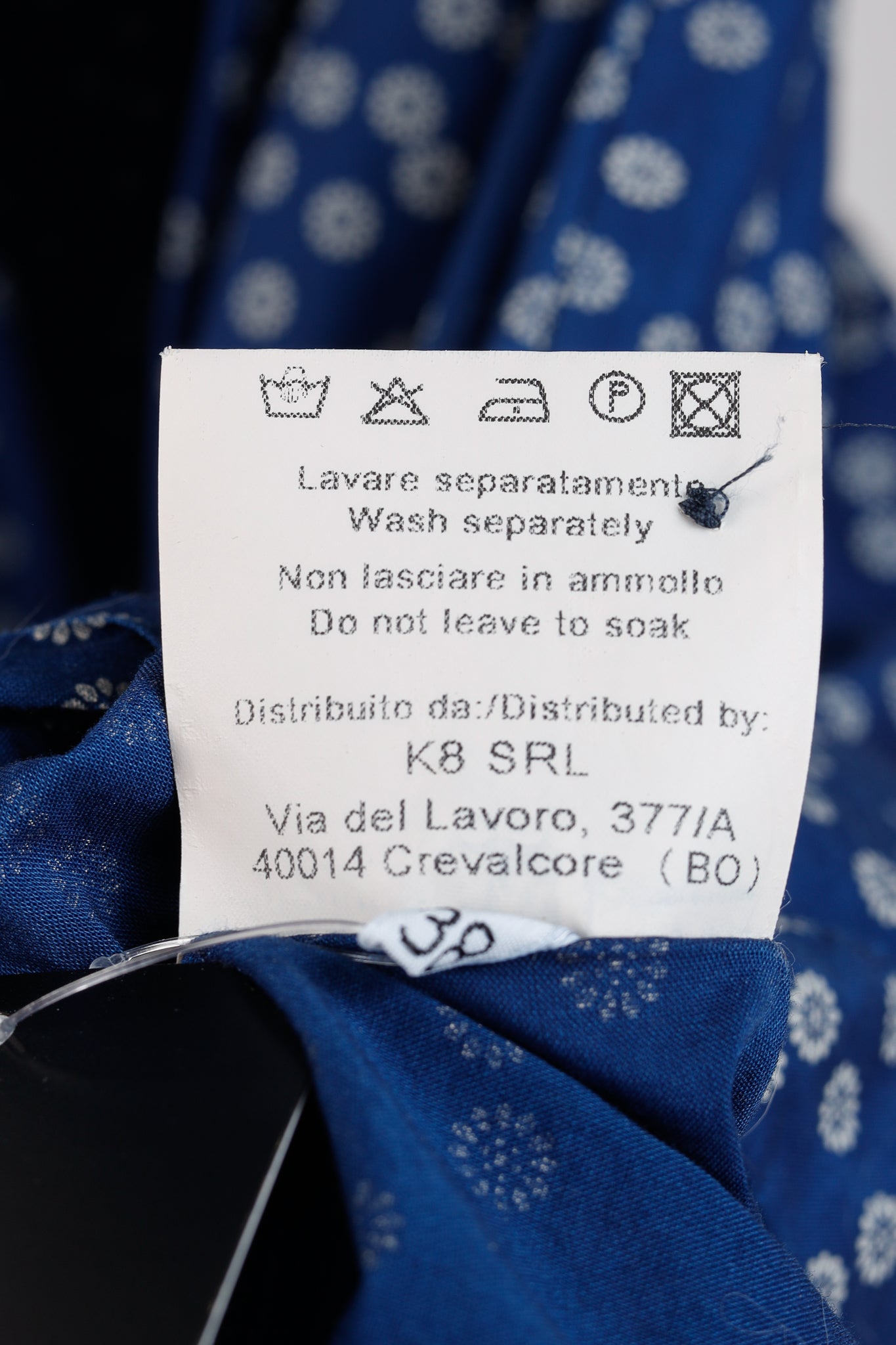 Erika Cavallini SS/15 Blue Daisy-Floral Cotton Belted Shirt Dress