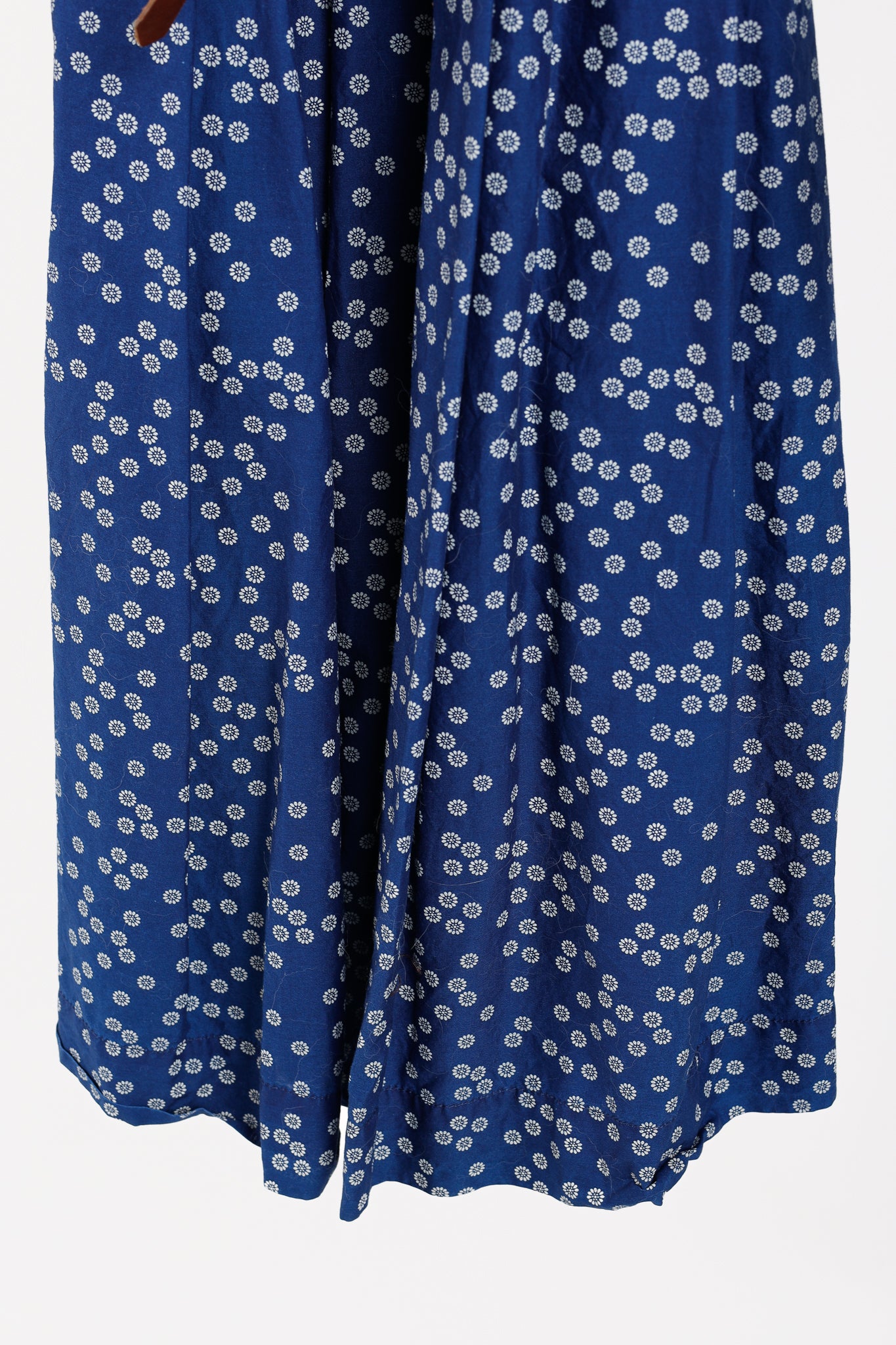 Erika Cavallini SS/15 Blue Daisy-Floral Cotton Belted Shirt Dress