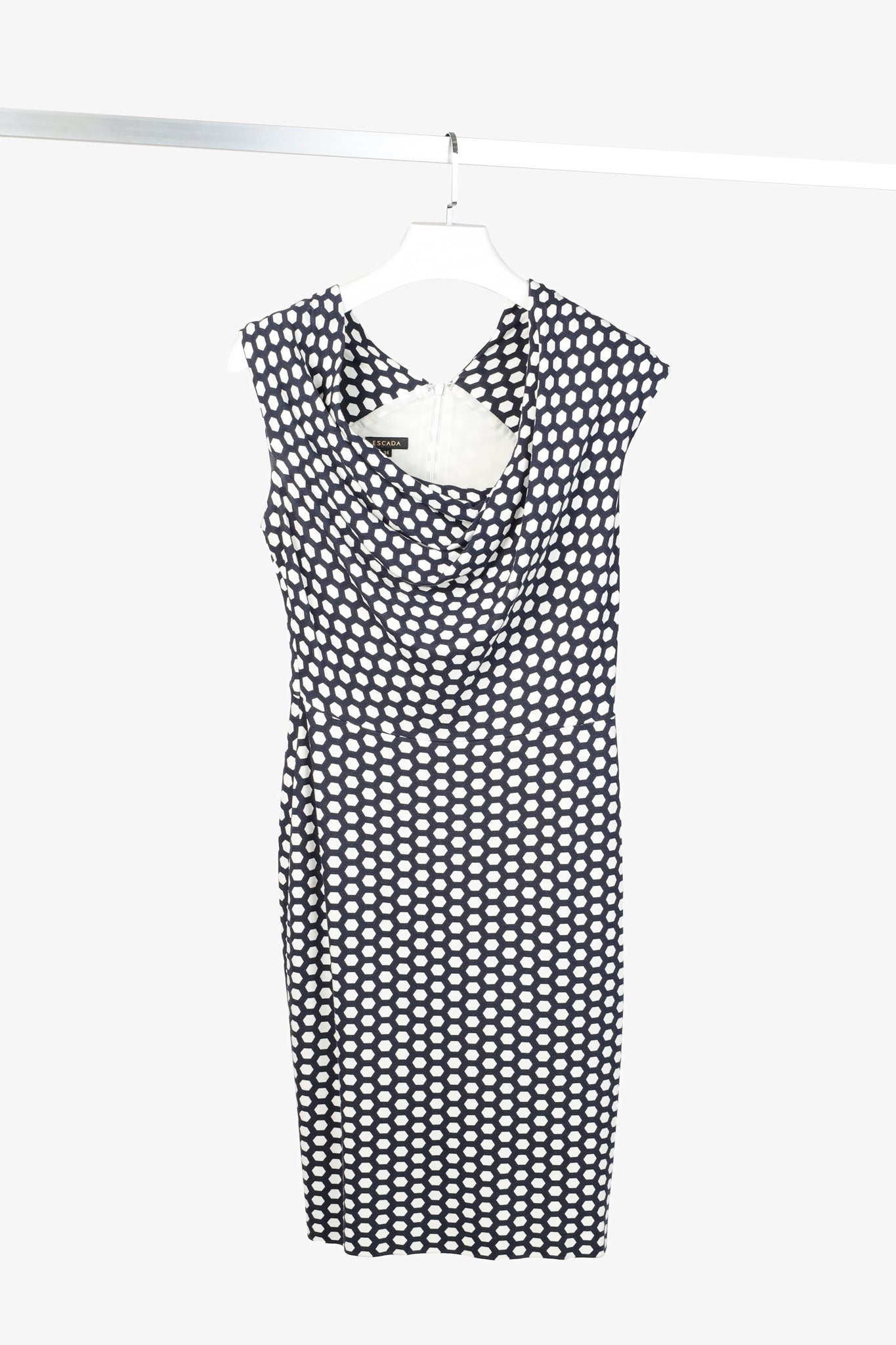 Escada Diarina Marine Geometric Print Dress