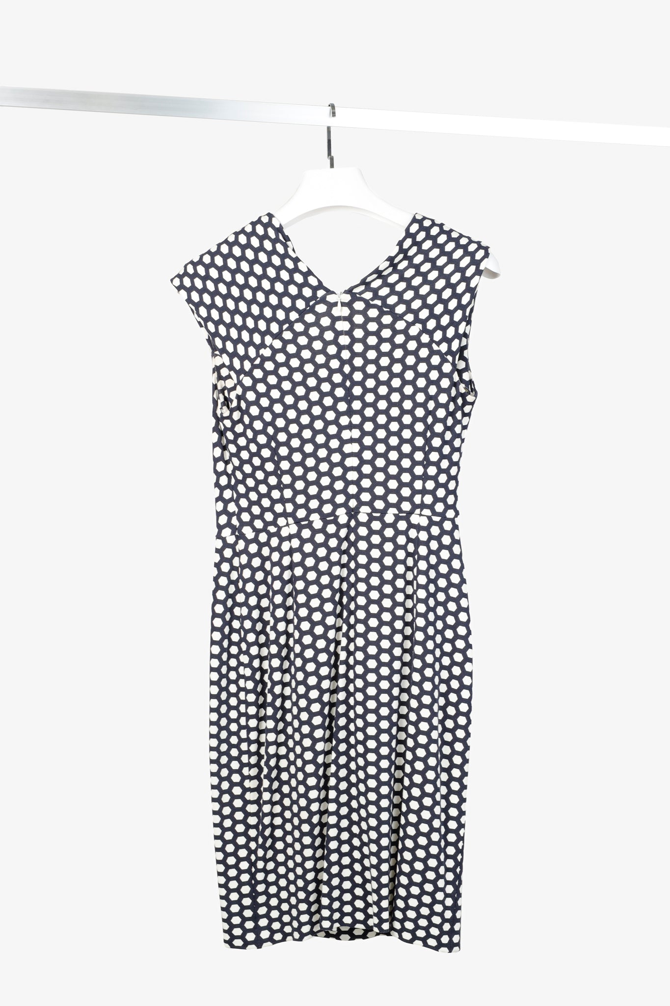Escada Diarina Marine Geometric Print Dress