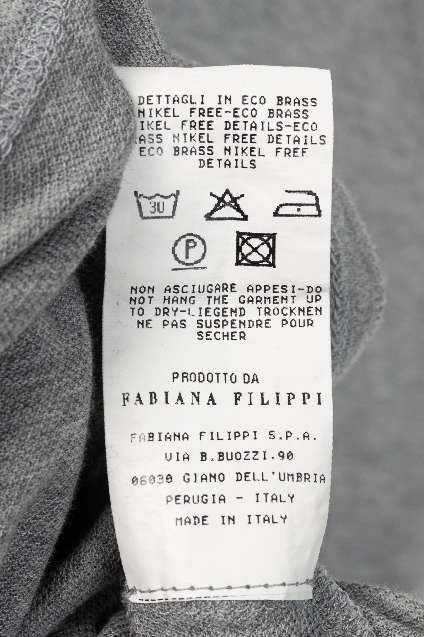 Fabiana Filippi Grey Cotton-Pique Monili Peplum T-Shirt