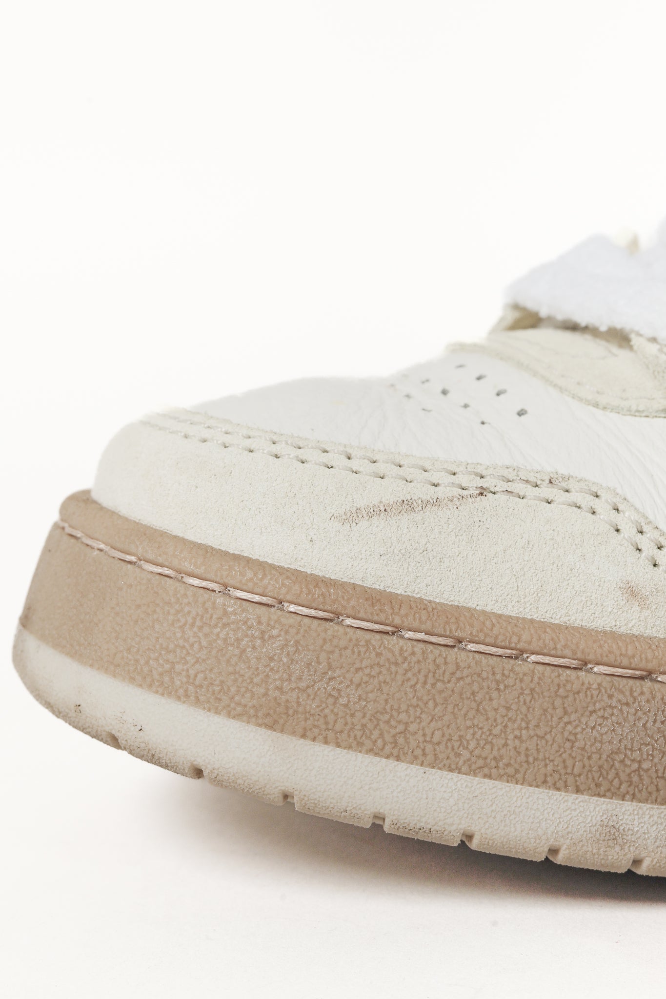 Fendi Match FF Logo Low-Top Sneaker in White Suede and Leather