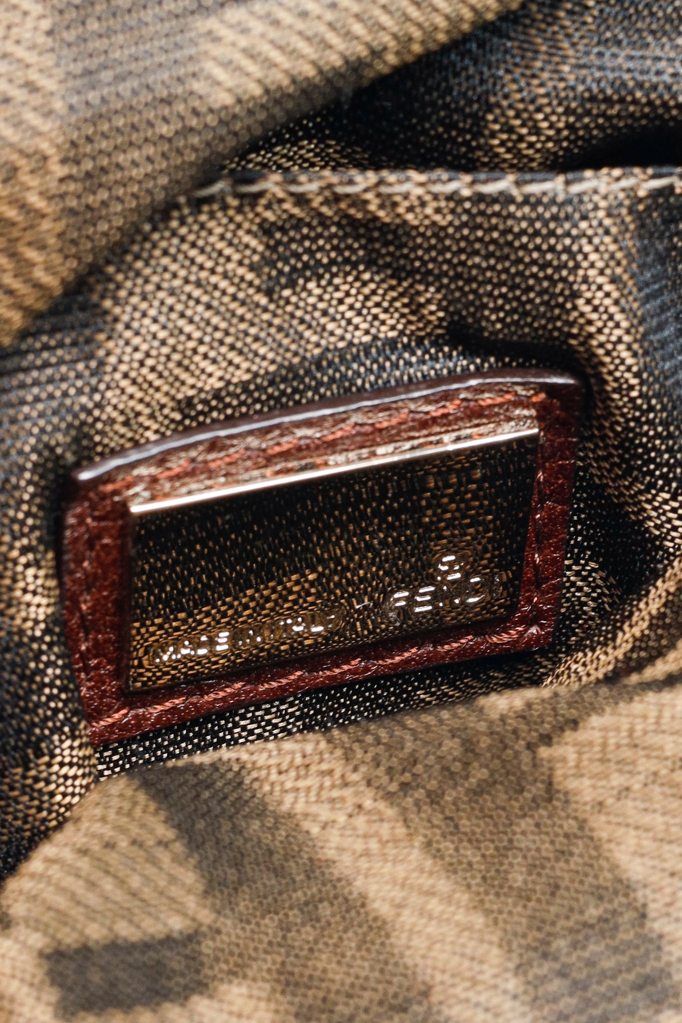 Fendi Spy SS2005 Runway Brown Leather Pleated Clutch