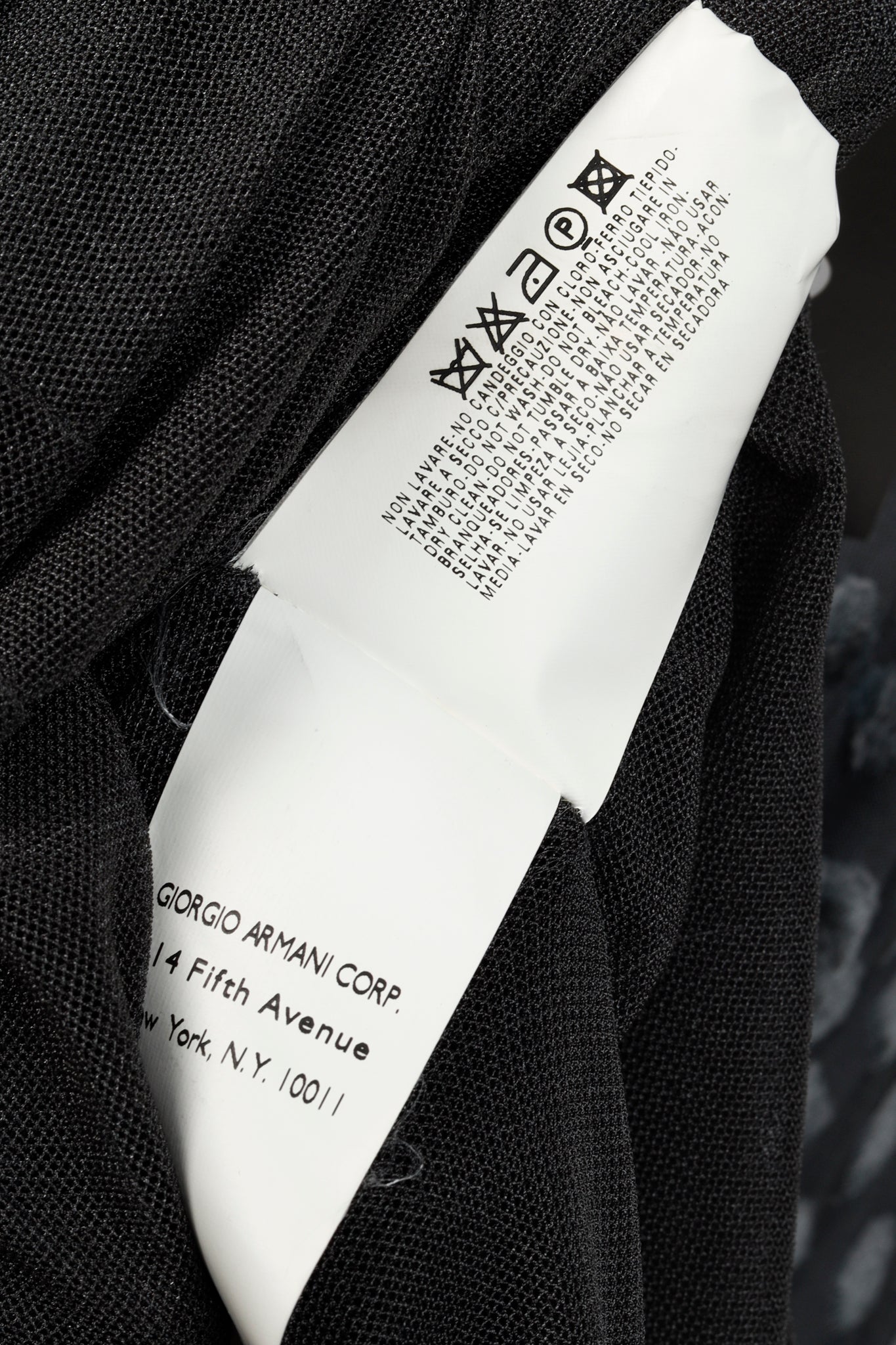 Armani Collezioni Grey Flocked Drops Dress
