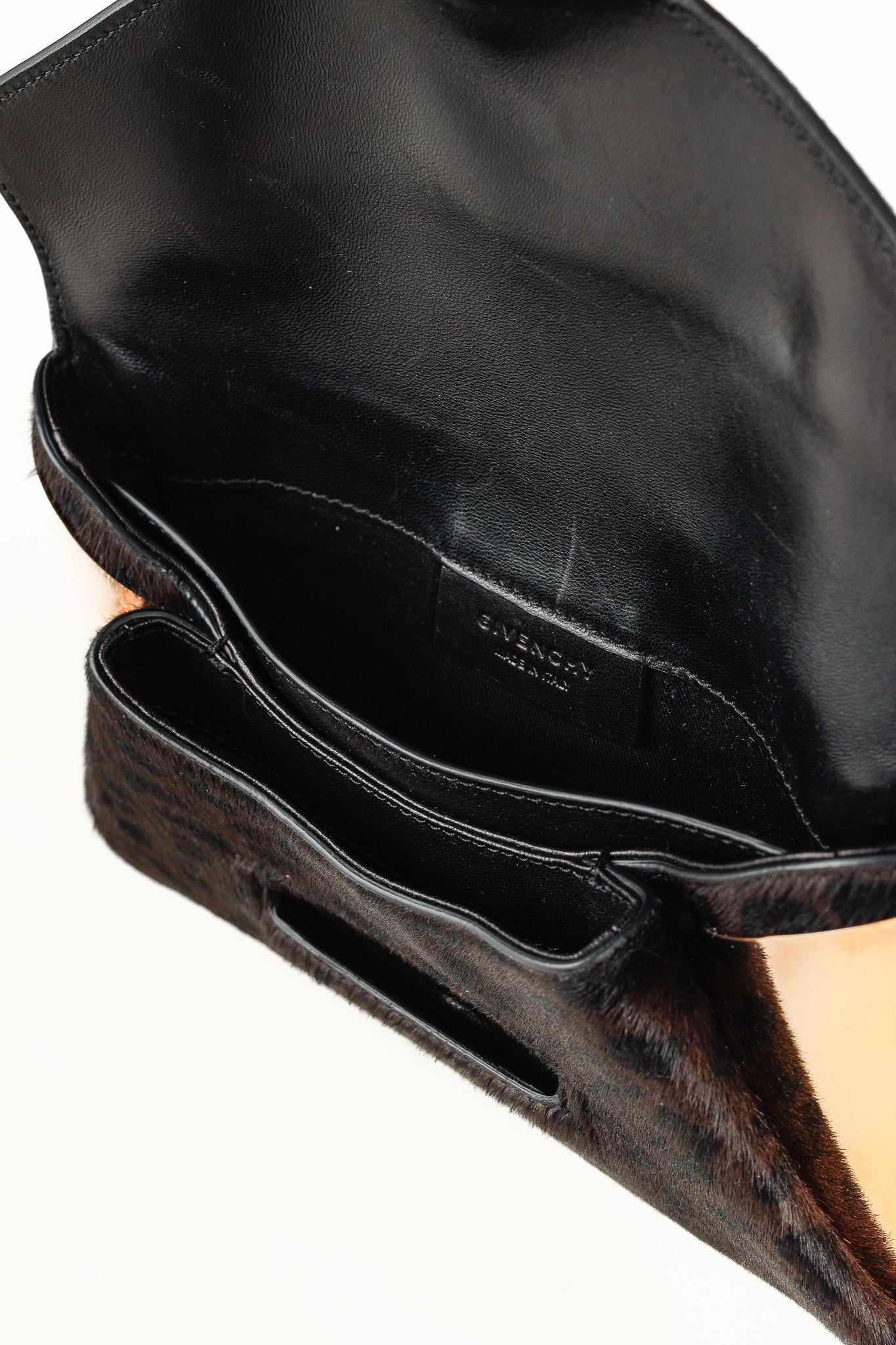 Givenchy Antigona Small Brown Leopard-Calf Hair Envelope Clutch