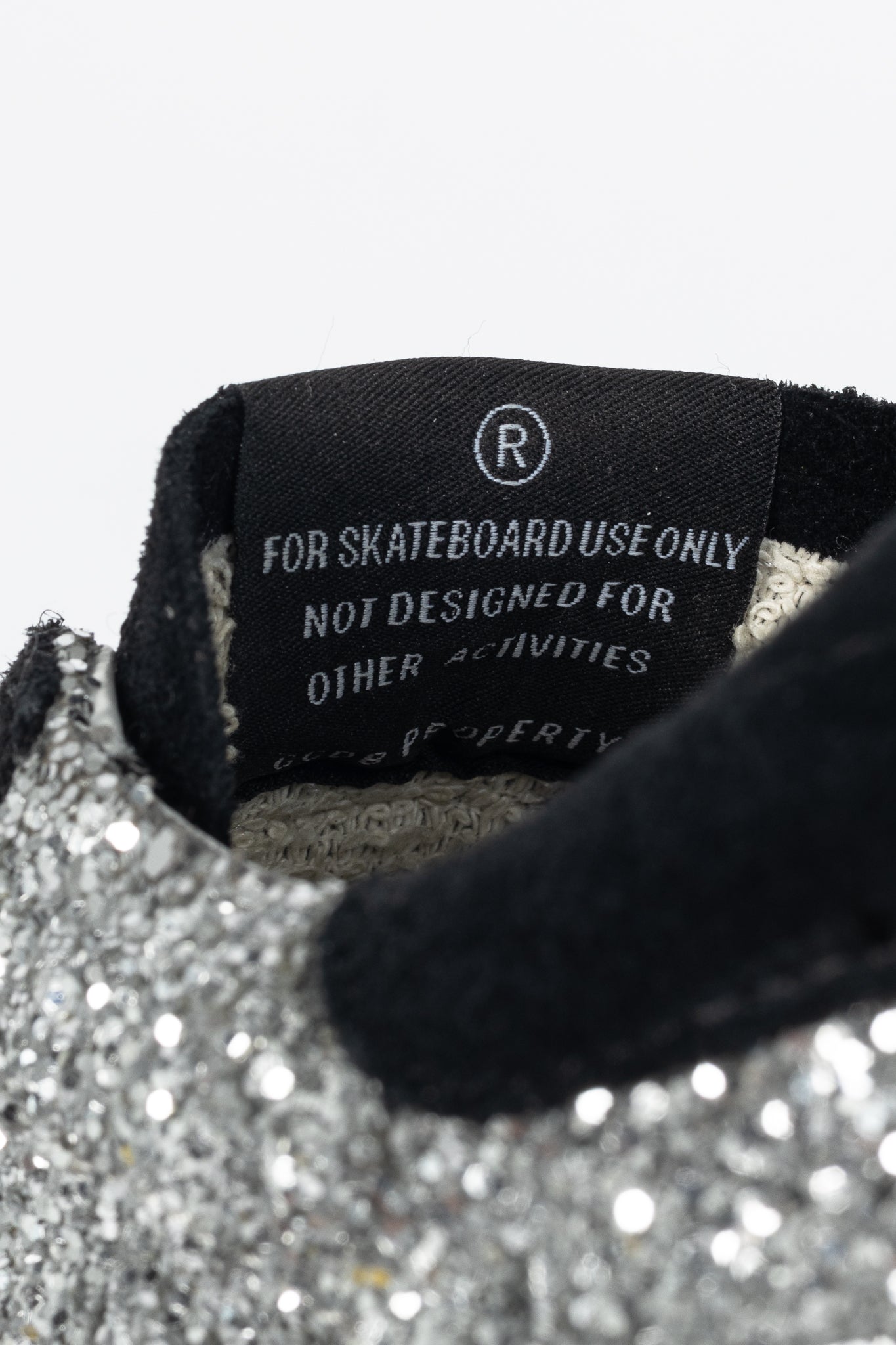 Golden Goose Superstar Silver Glitter & Black Suede Star Sneakers