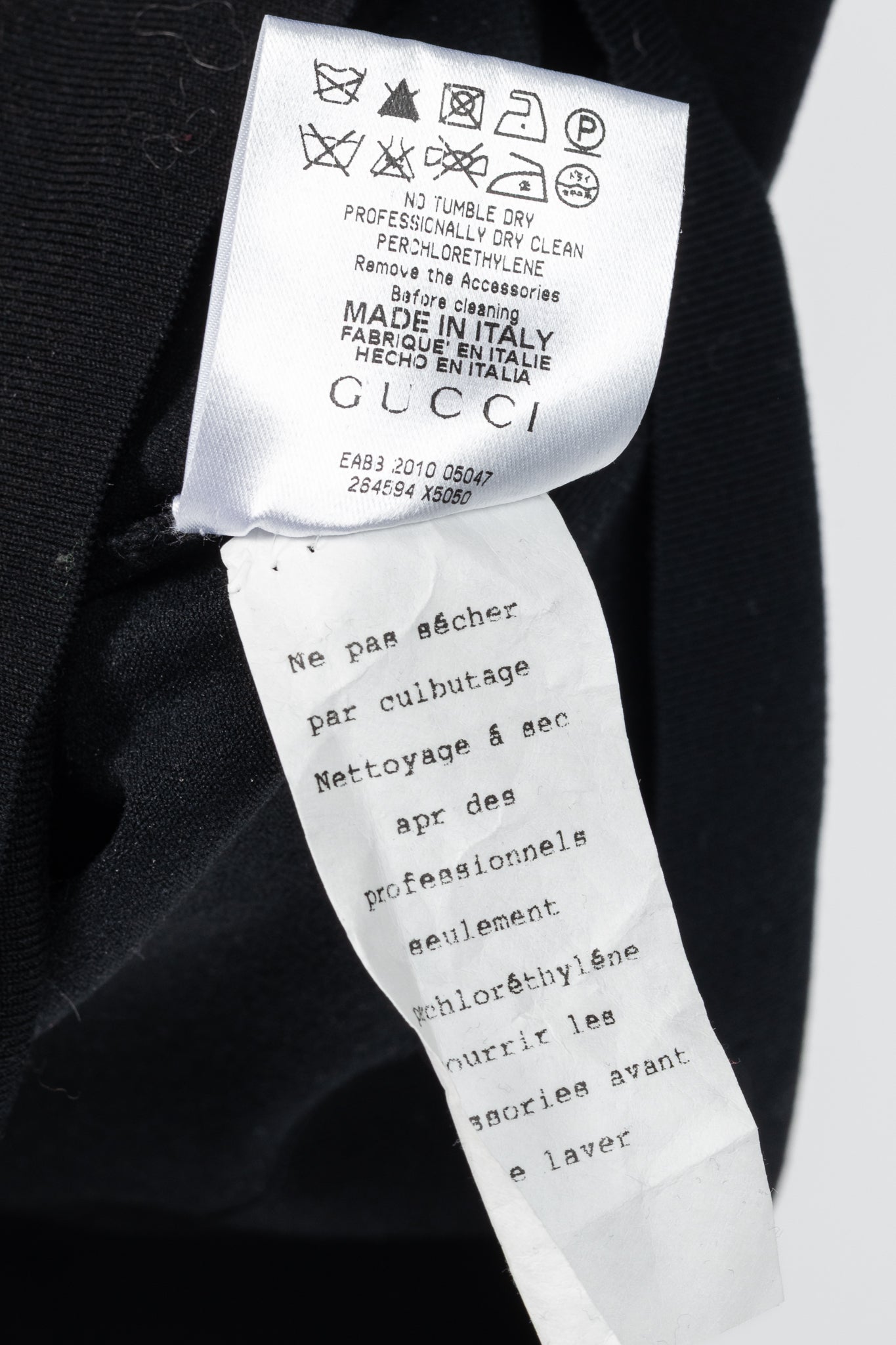 Gucci SS/11 Black Cotton-Blend Lace-Up Pullover