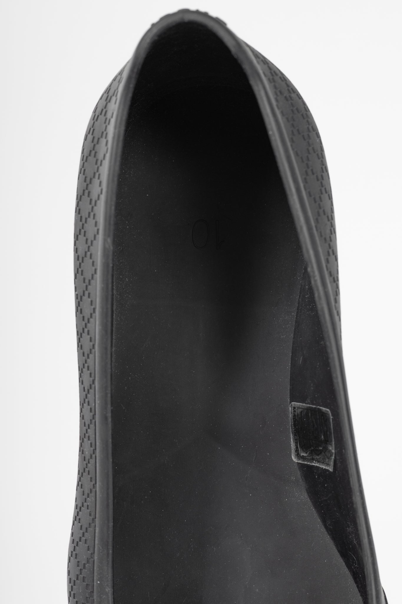 Gucci Black Cover Diamante Pattern Rubber Overshoes