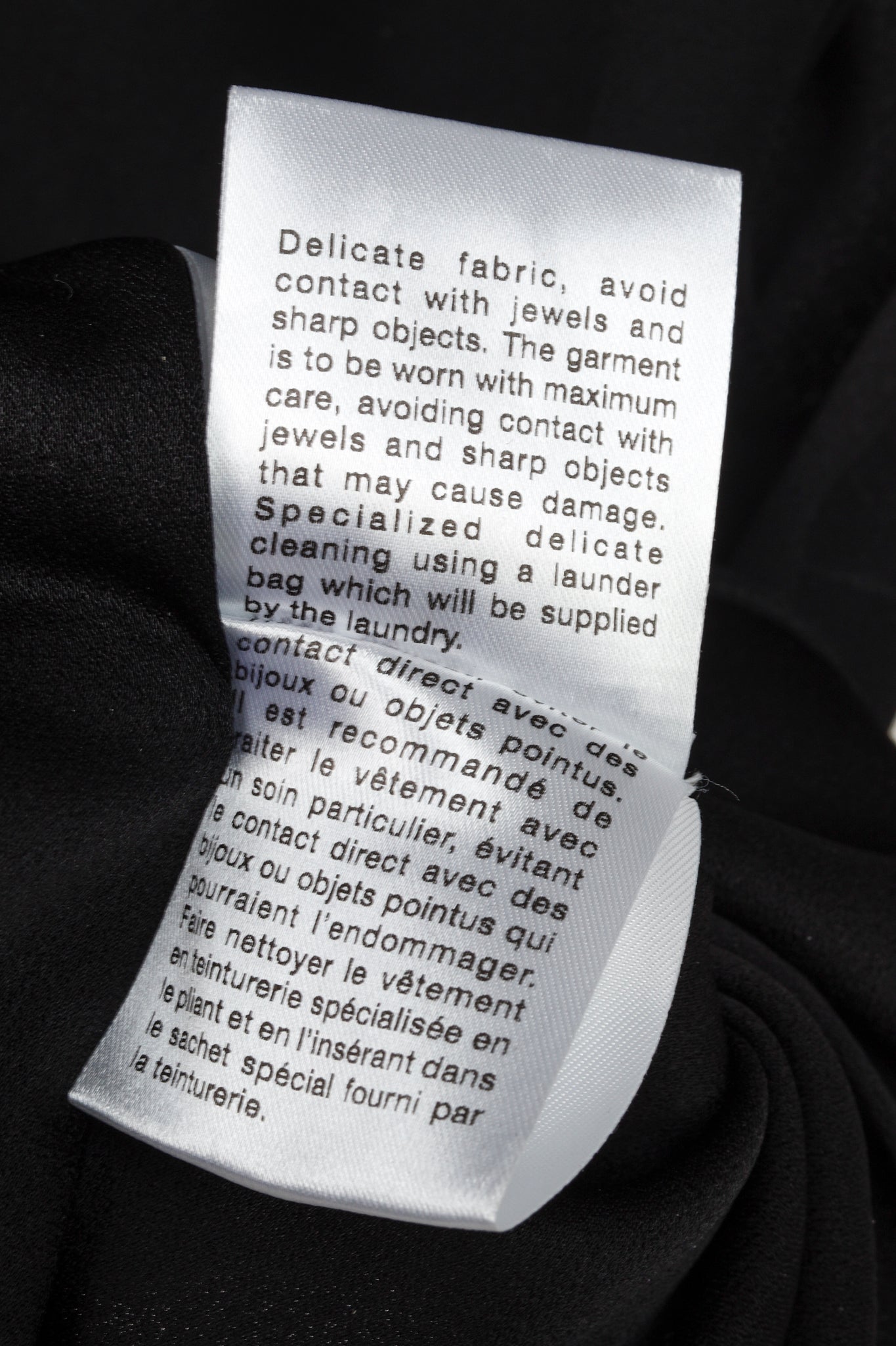 Gucci PF/15 Black Crepe Embellished Collared Sleeveless Blouse