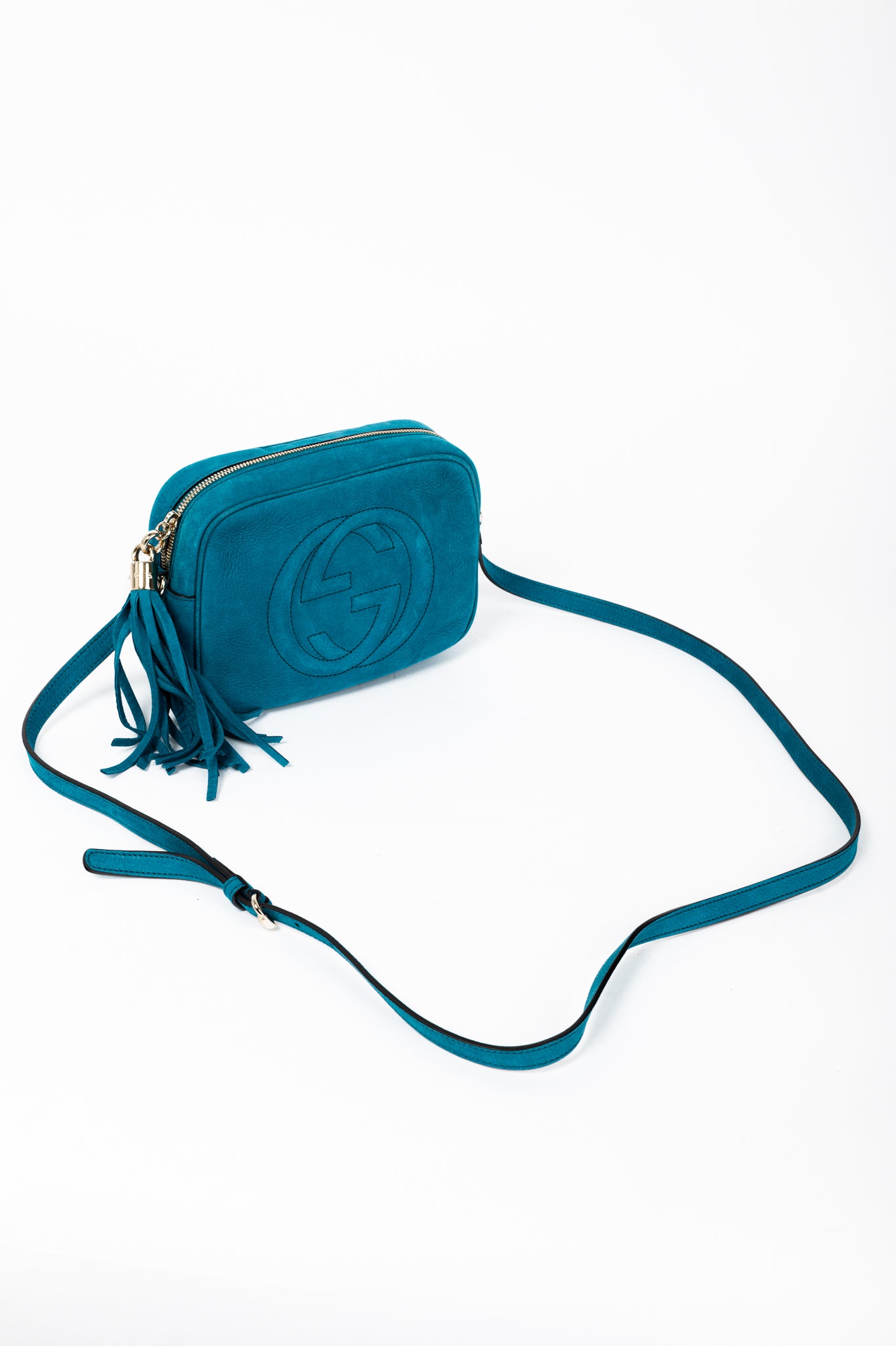 Gucci Soho Disco Cobalt Blue Vitello Range Crossbody Bag