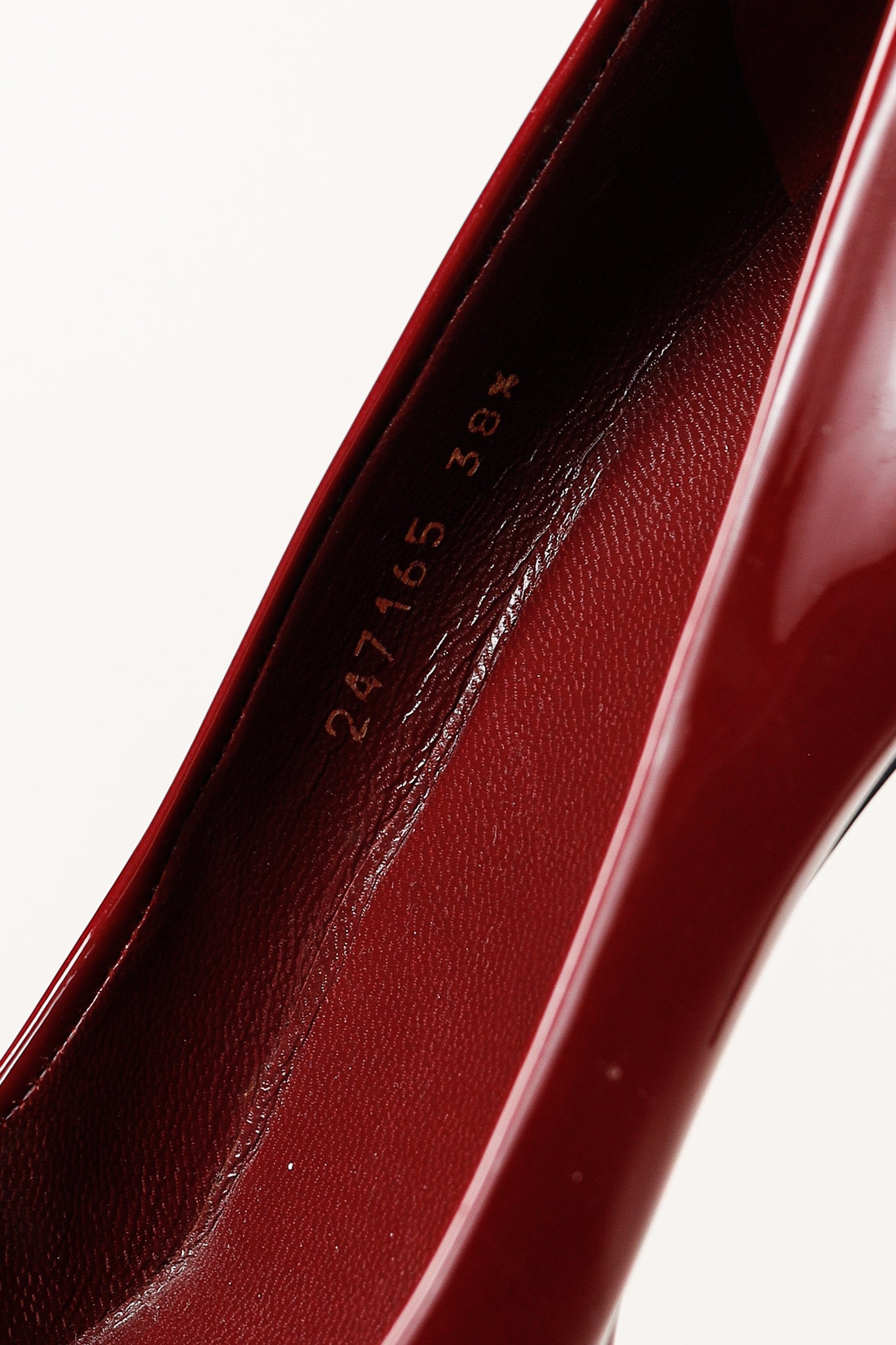 Gucci Burgundy Vernice Crystal Square-Toe Patent Leather Platform Pumps