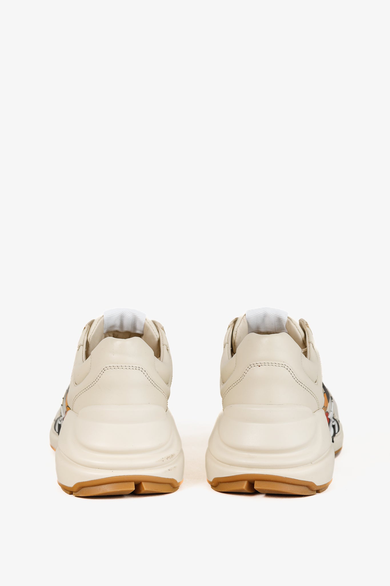 Gucci x Disney Rhyton Ivoire 'Mickey Mouse' Leather Sneakers