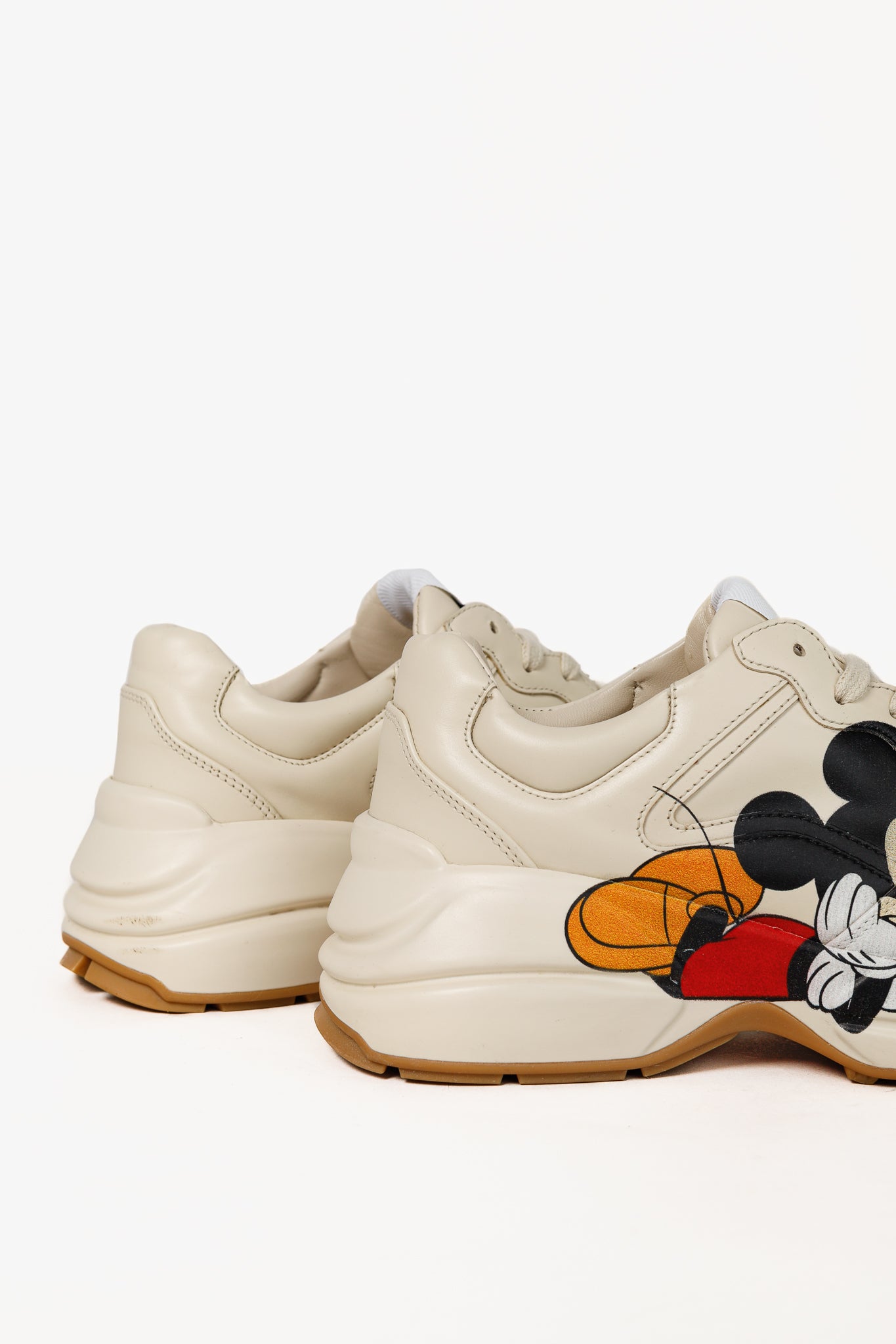 Gucci x Disney Rhyton Ivoire 'Mickey Mouse' Leather Sneakers
