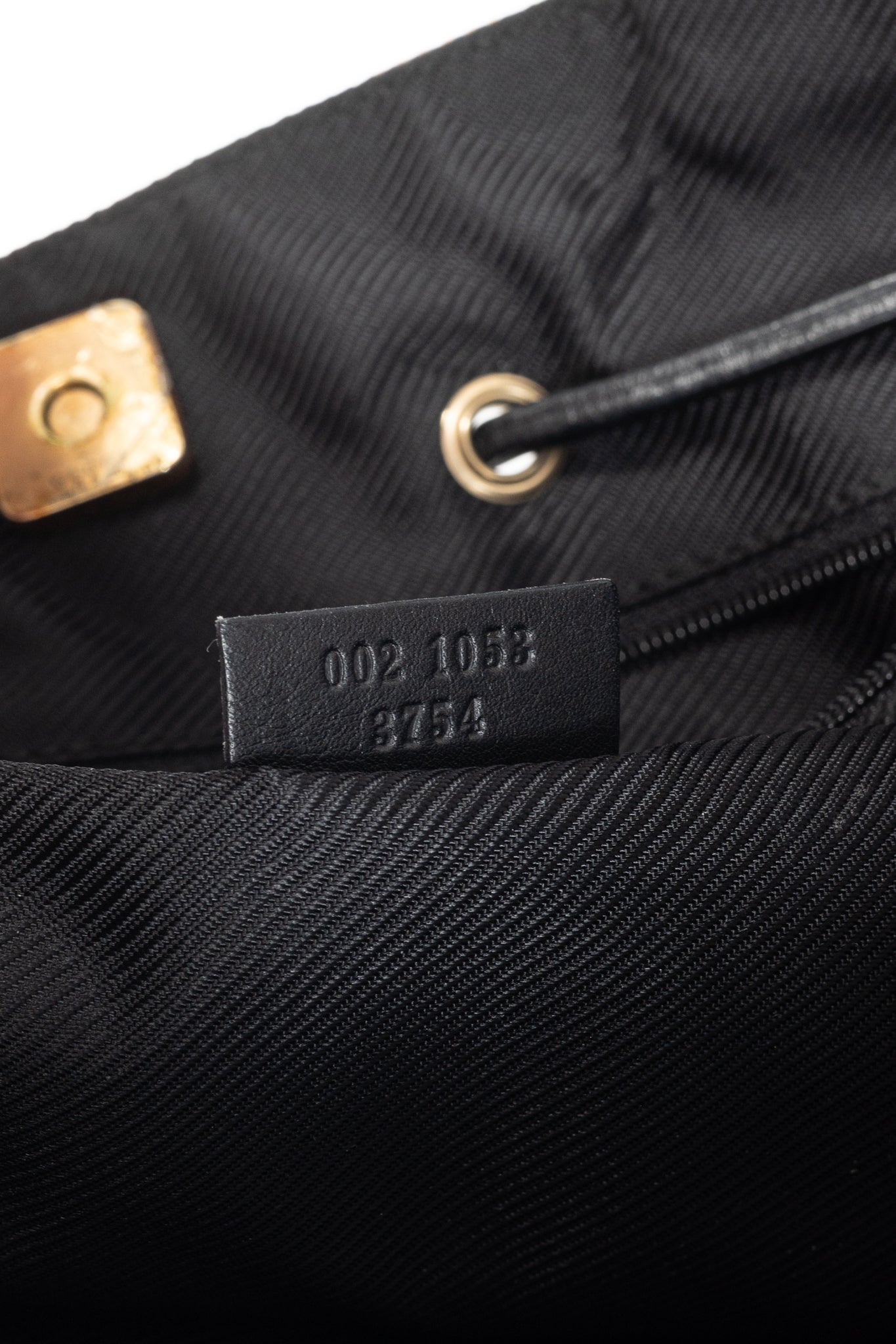 Gucci Khaki GG Canvas Black-Leather Drawstring Tote