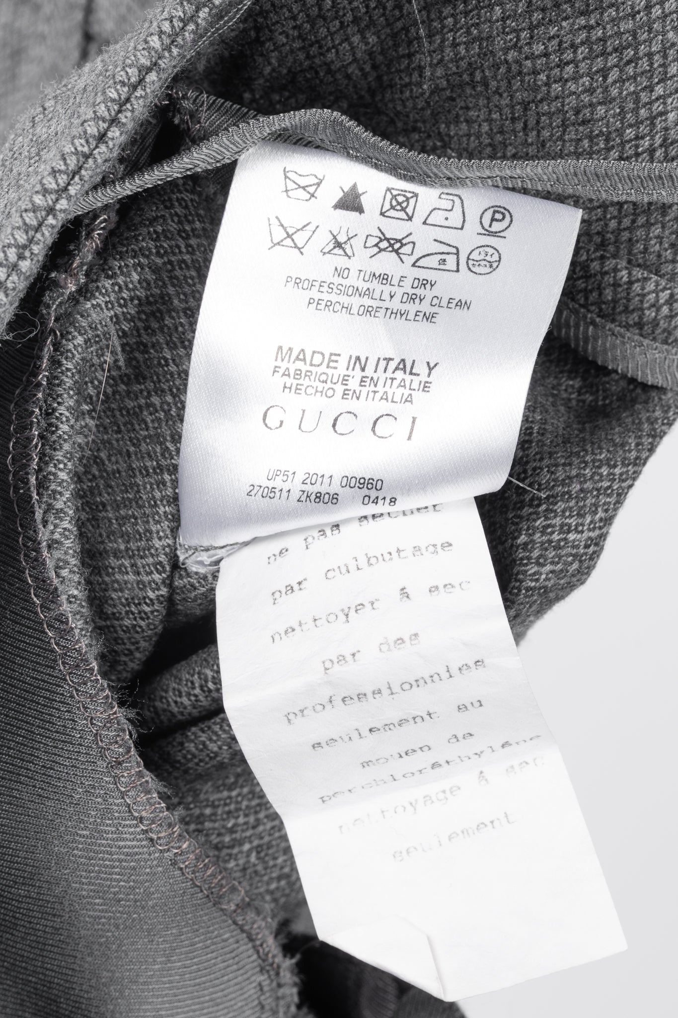 Gucci Grey Birds Eye Slim-Fit Stretch-Wool Studded Trousers