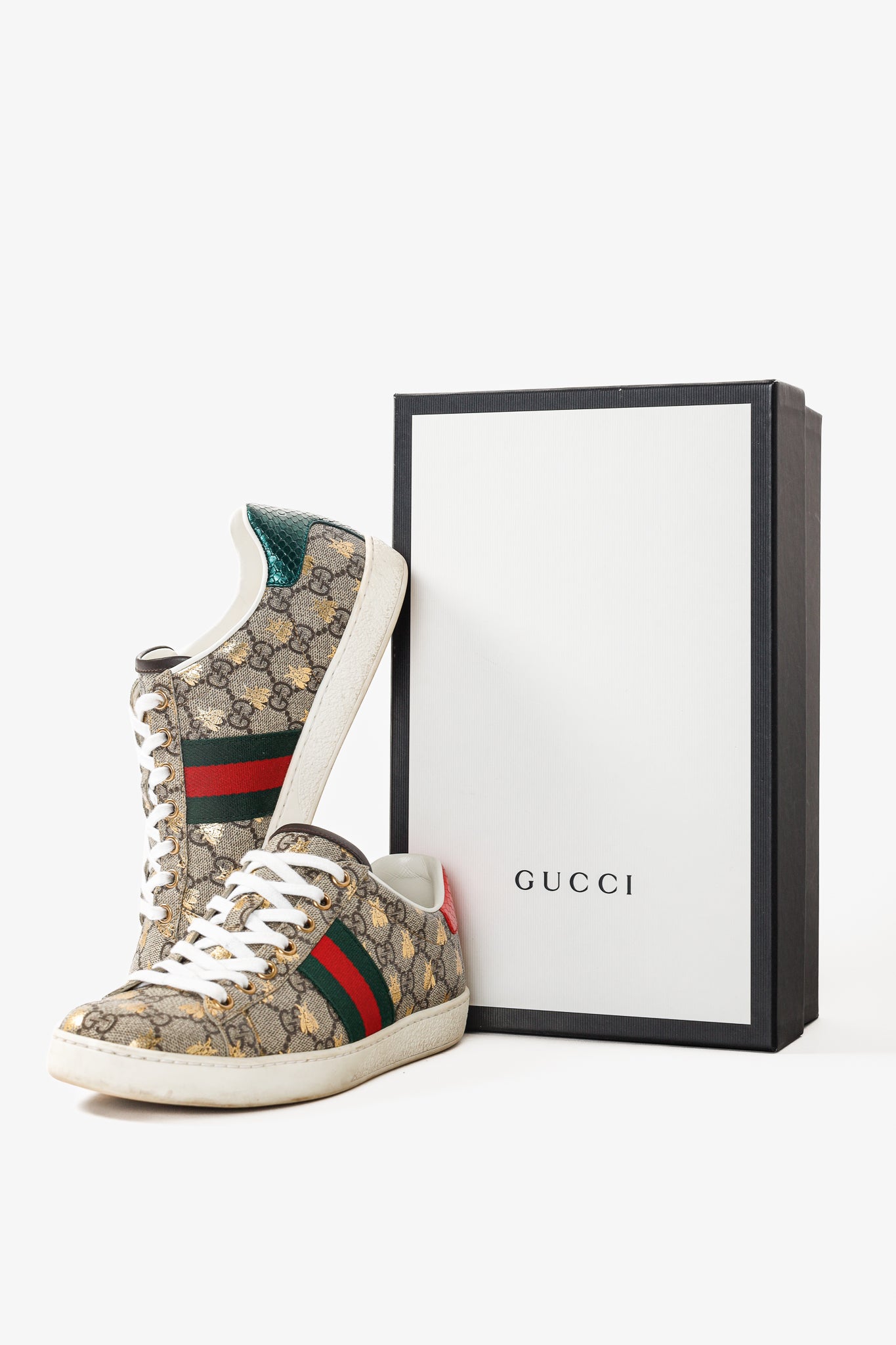 Gucci Ace GG Supreme Monogram Bee Sneakers