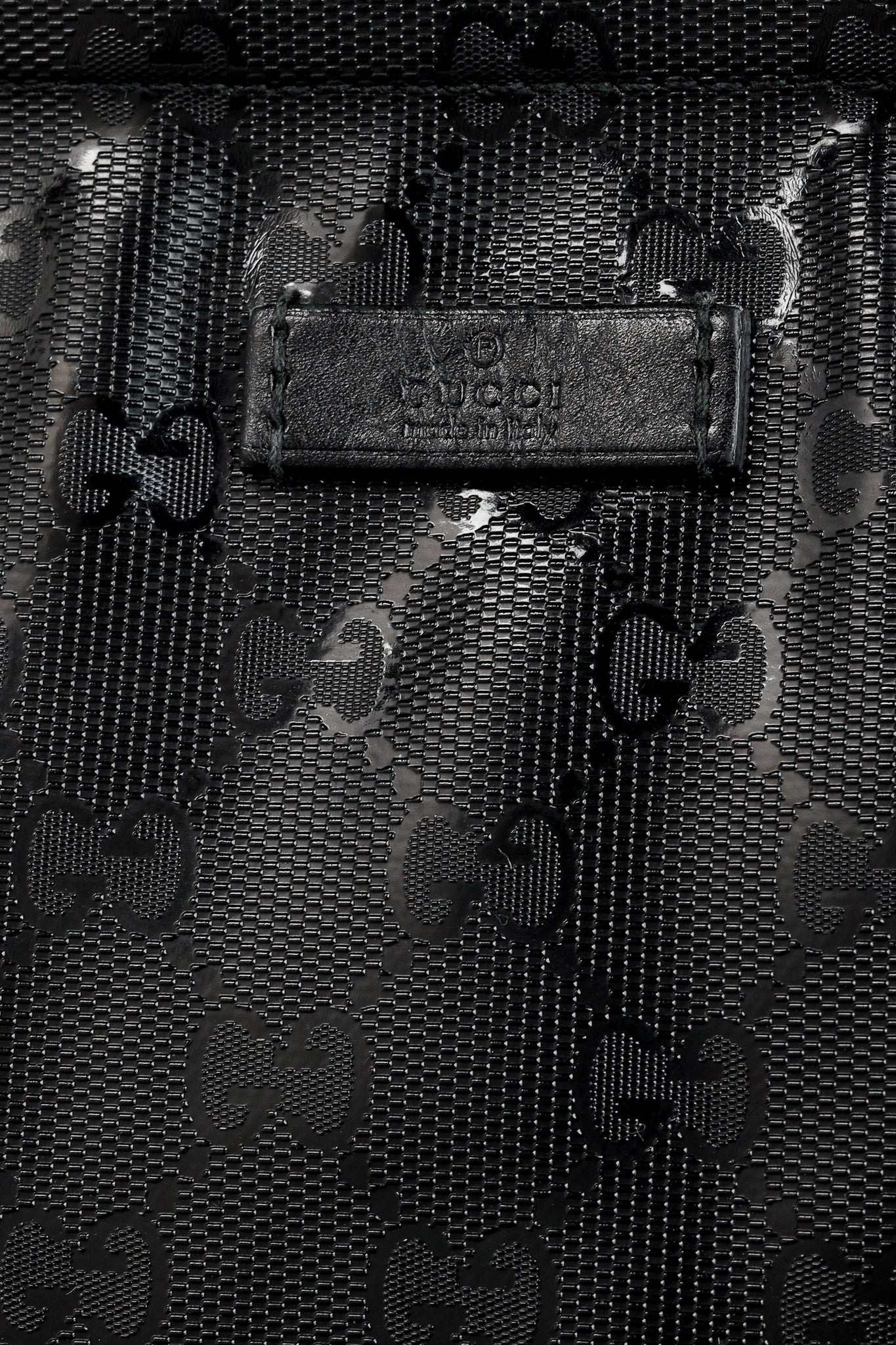Gucci Black GG Imprime Coated Canvas Messenger Bag